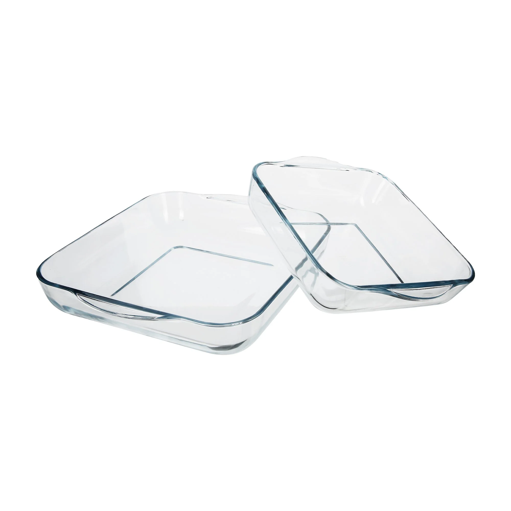 2 plats en verre carré - Image 2