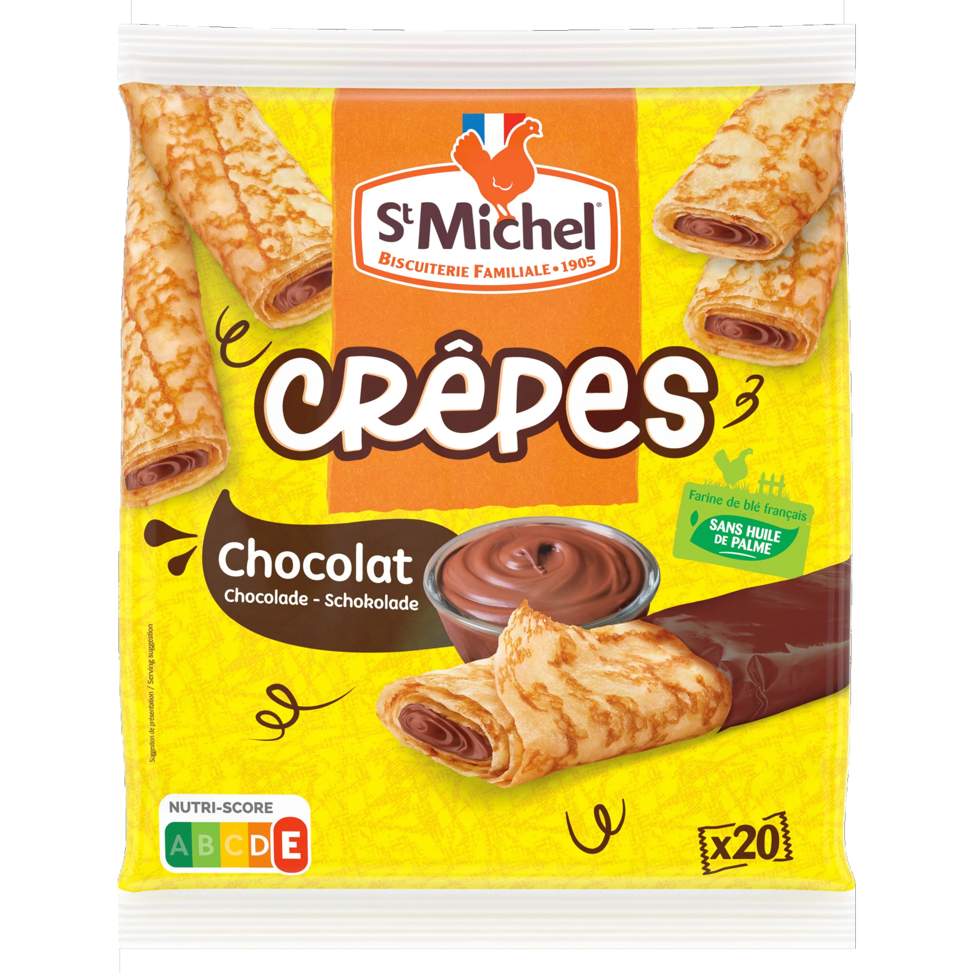 20 crêpes fourrées au chocolat