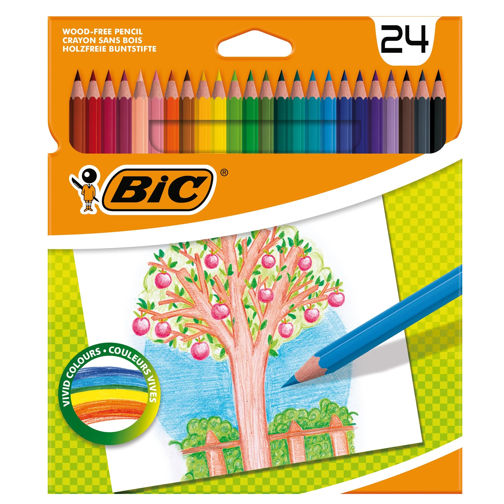 24 crayons de couleur