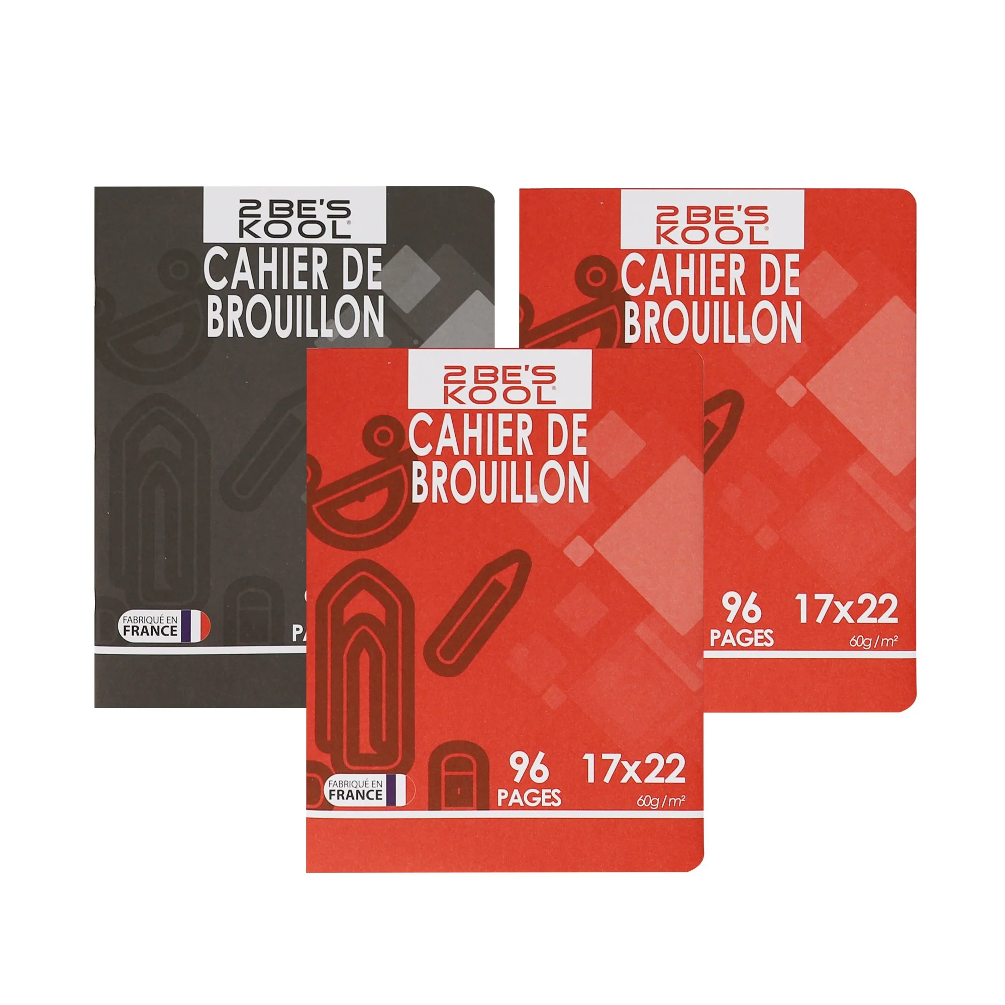 3 cahiers de brouillon  17x22cm 96 pages - Image 3