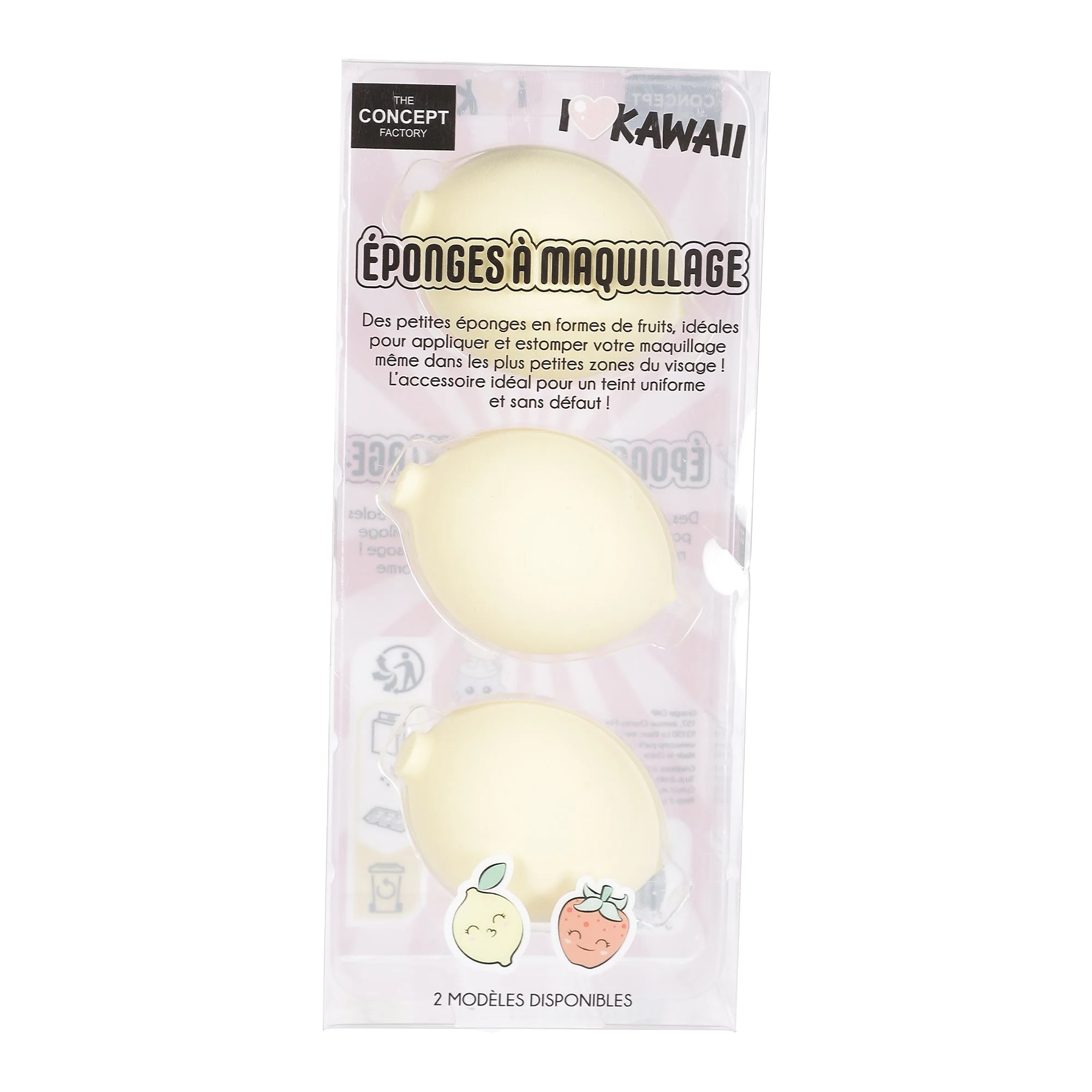 3 éponges à maquillage fruits KawaÏ