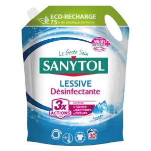 30 doses de recharge de lessive liquide désinfectante grand air