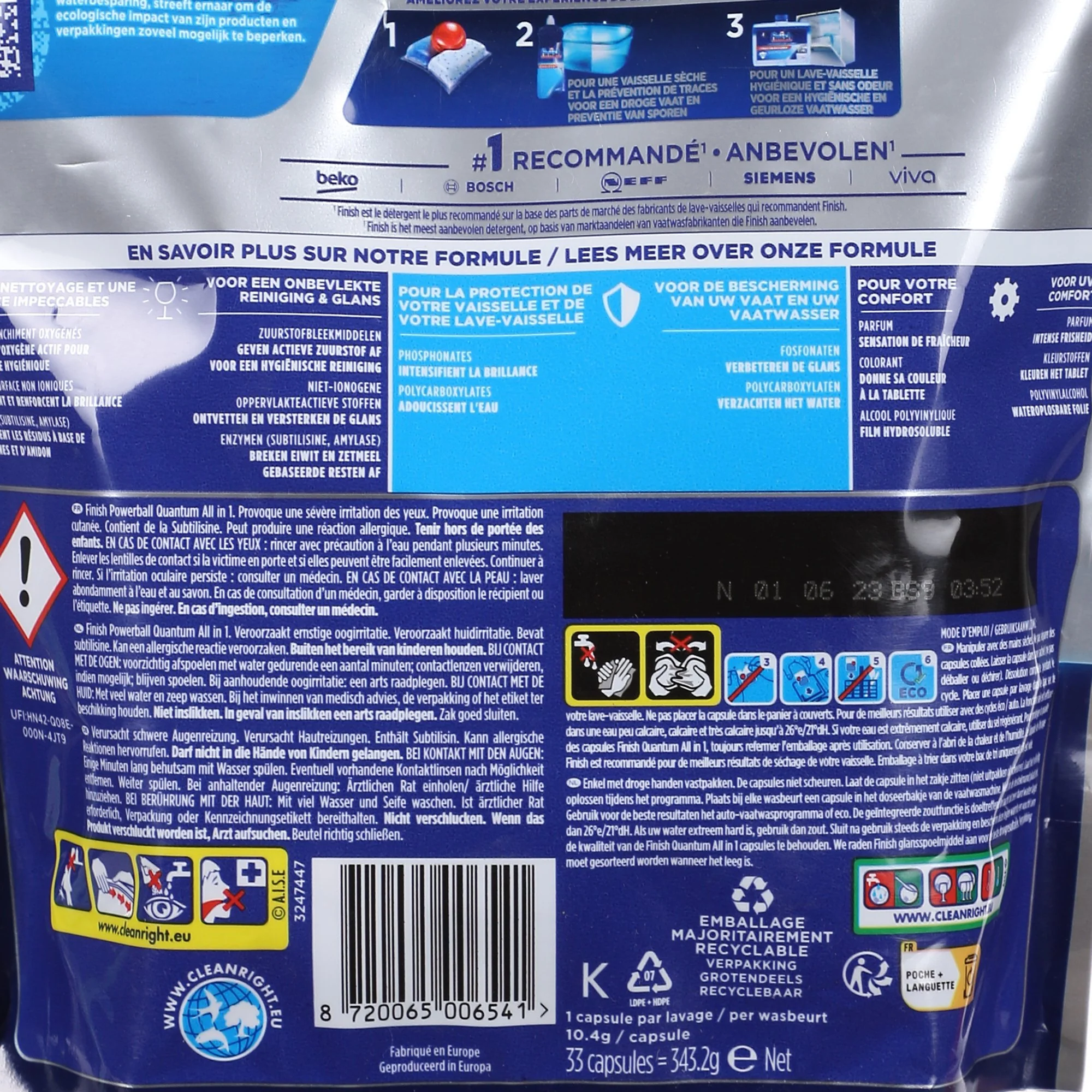 33 tablettes lave-vaisselle all in 1 quantum - Image 3