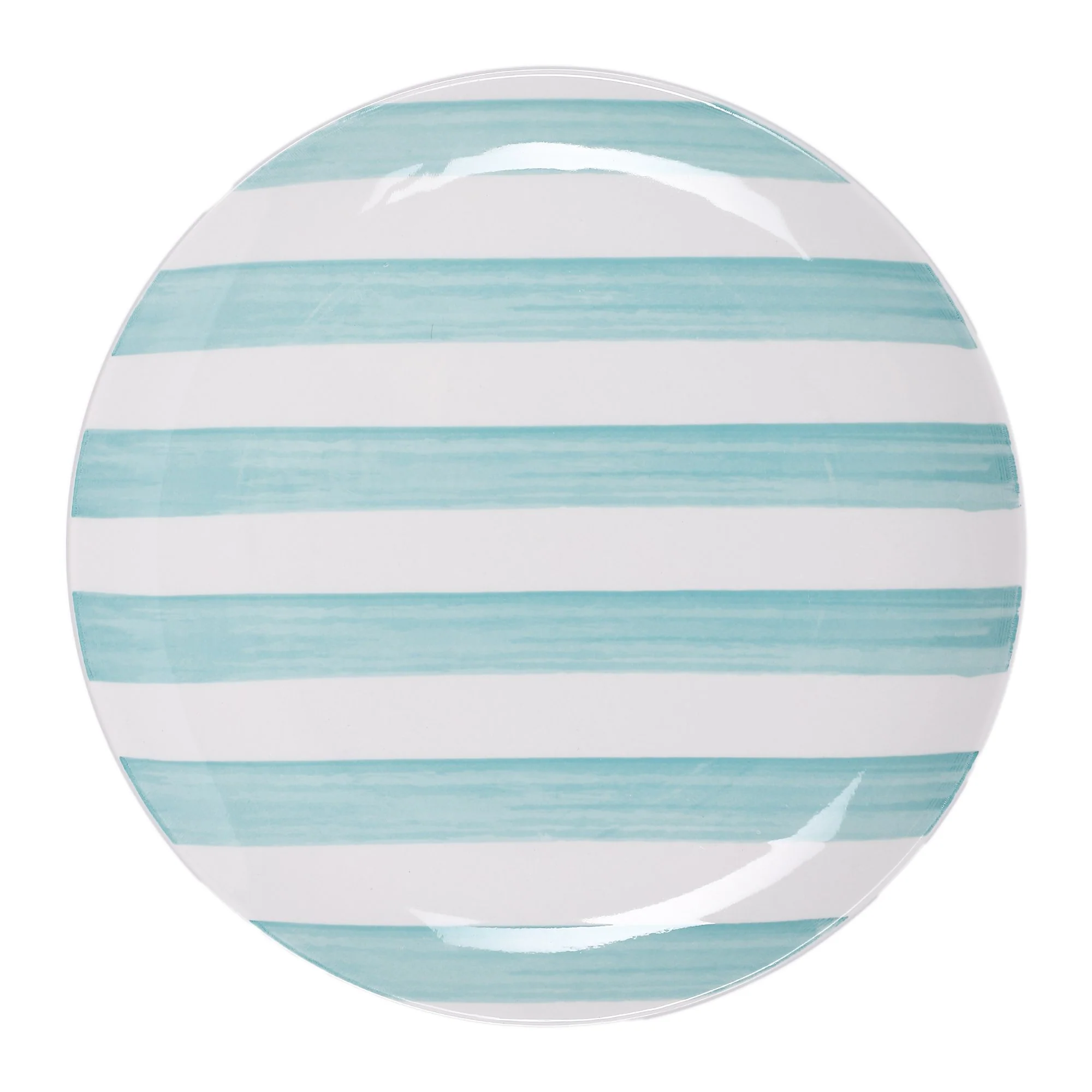 4 assiettes plates en céramique  - Bleu