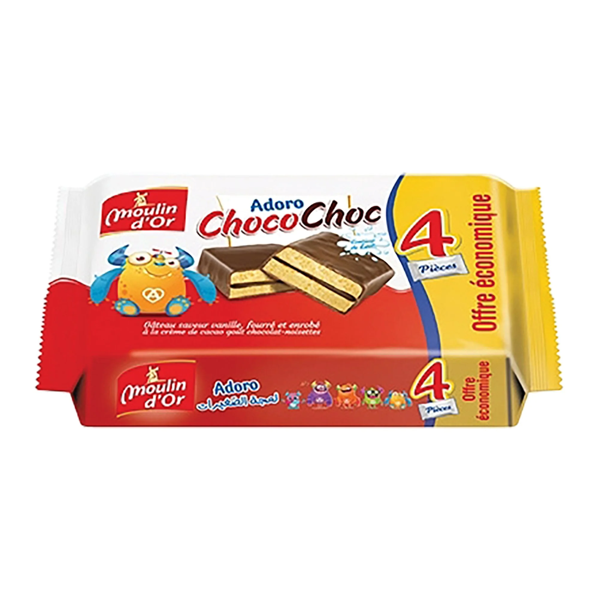 4 cakes fourrés au chocolat