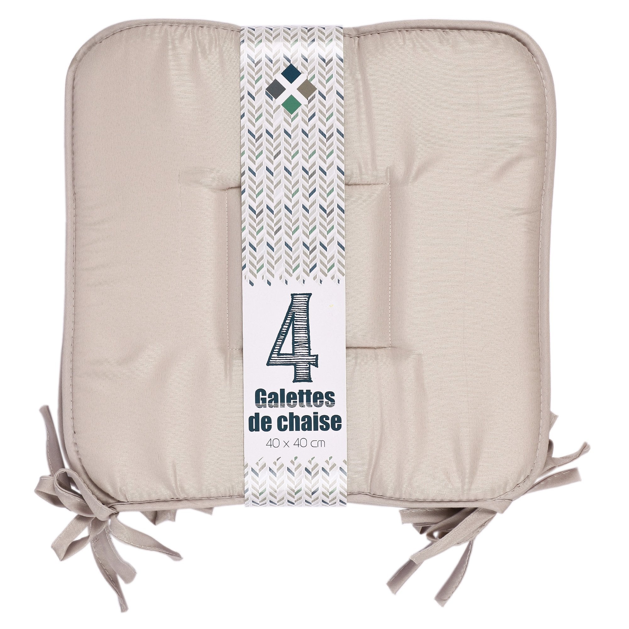 4 galettes de chaise  - Rose - Image 3