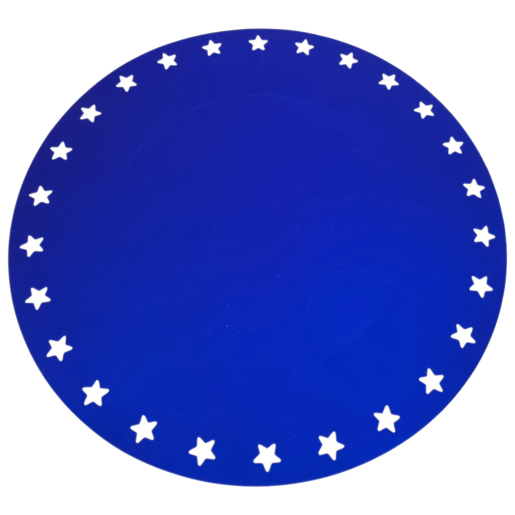 4 sous assiettes rondes bleu nuit