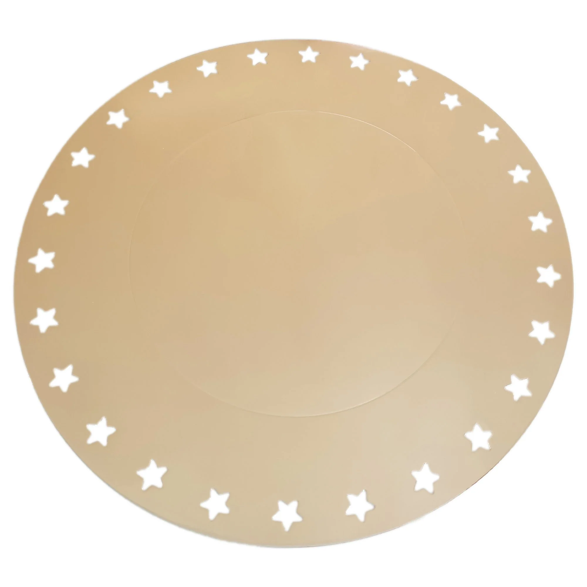 4 sous-assiettes rondes or