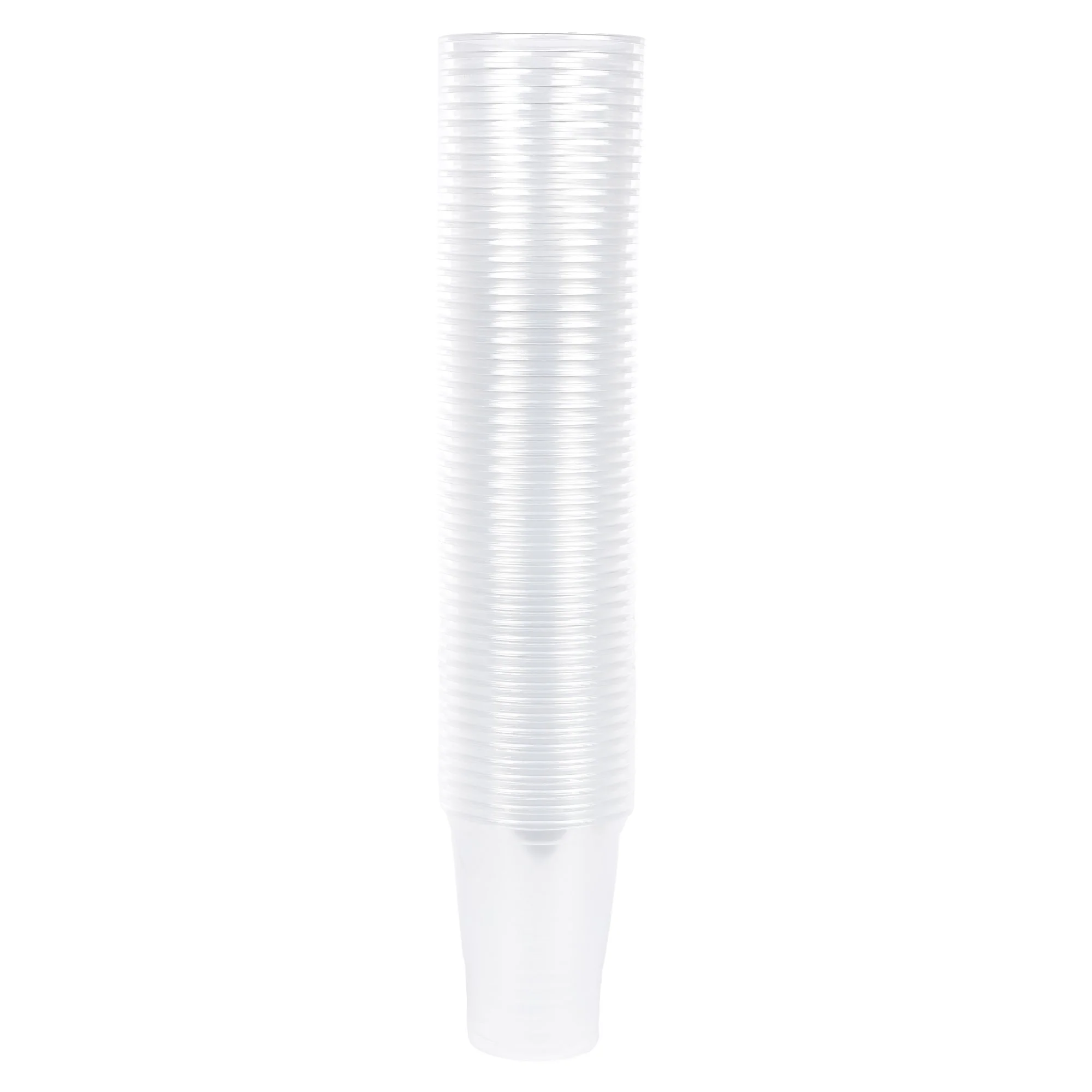 50 gobelets à bière plastique transparent