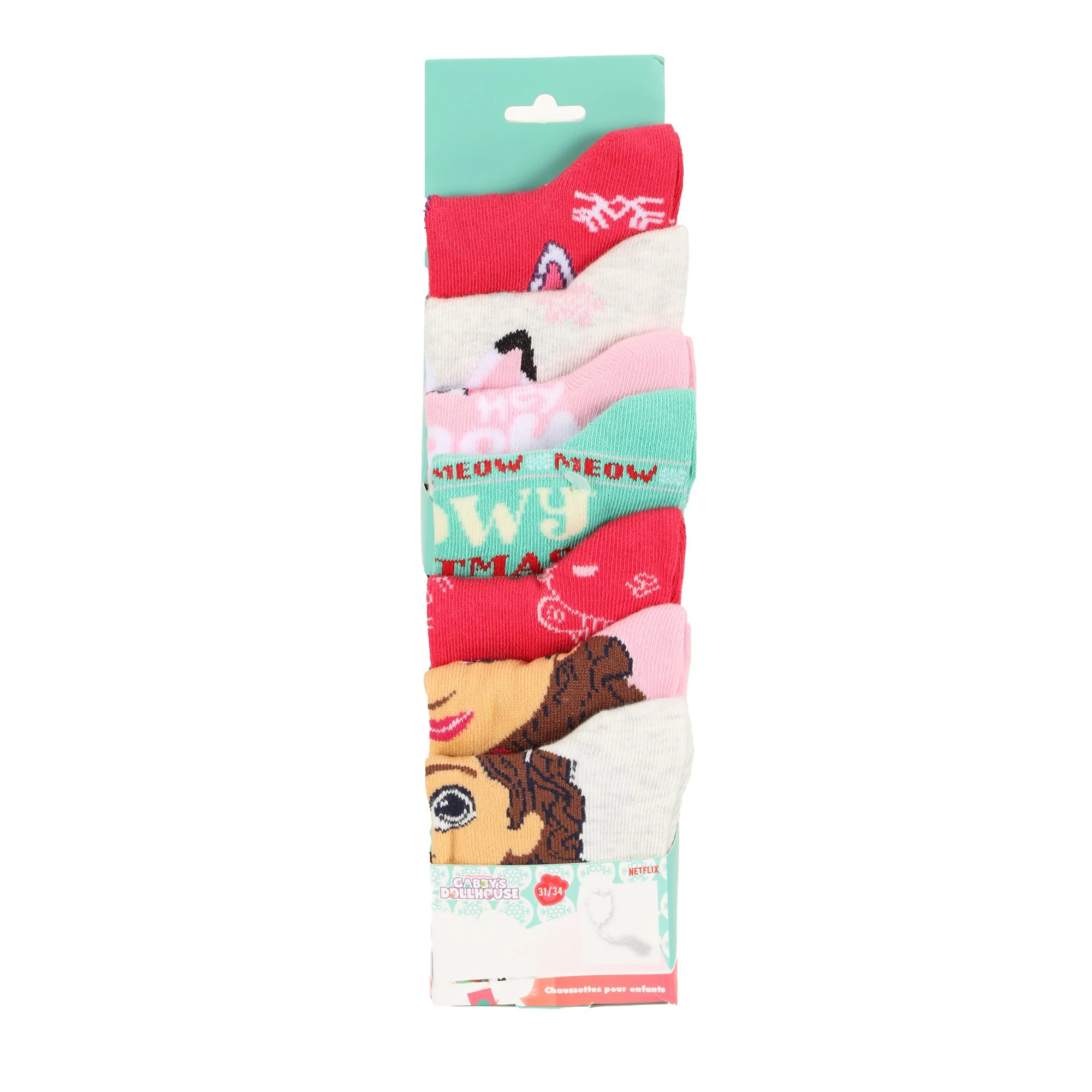 7 paires de chaussettes de Noël licence - Vert