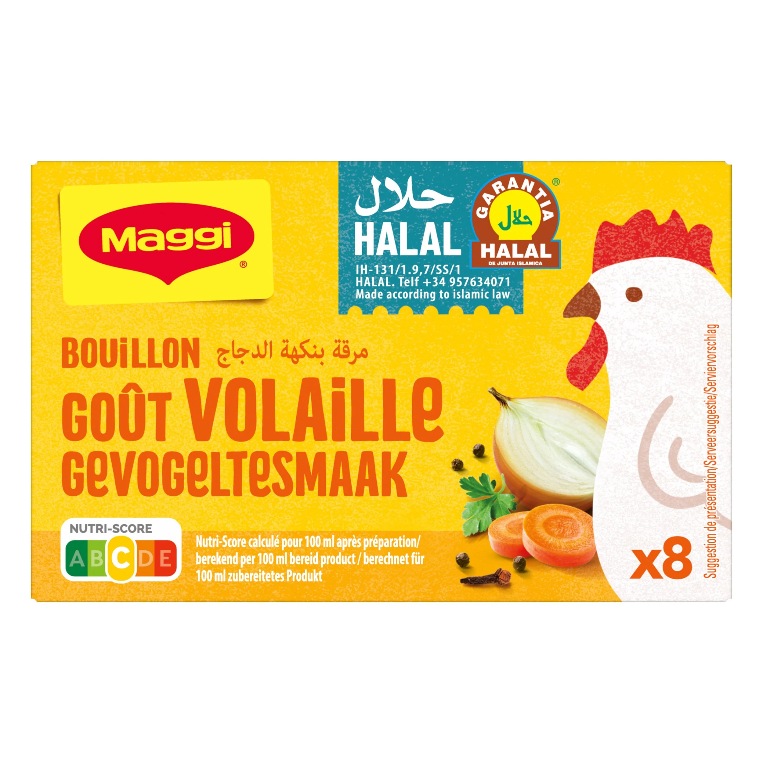 8 cubes de bouillon volaille Halal