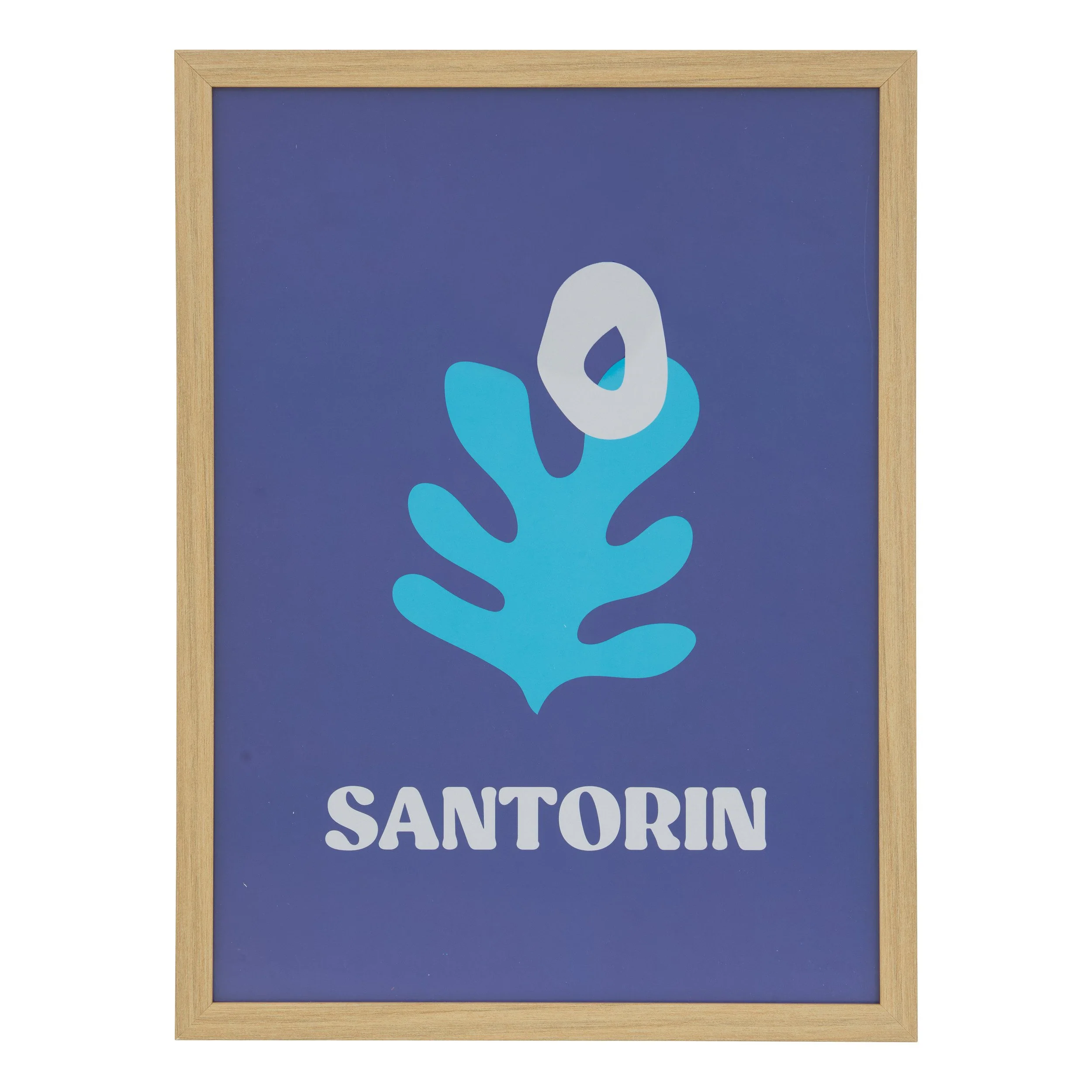 Affiche Santorin encadrée