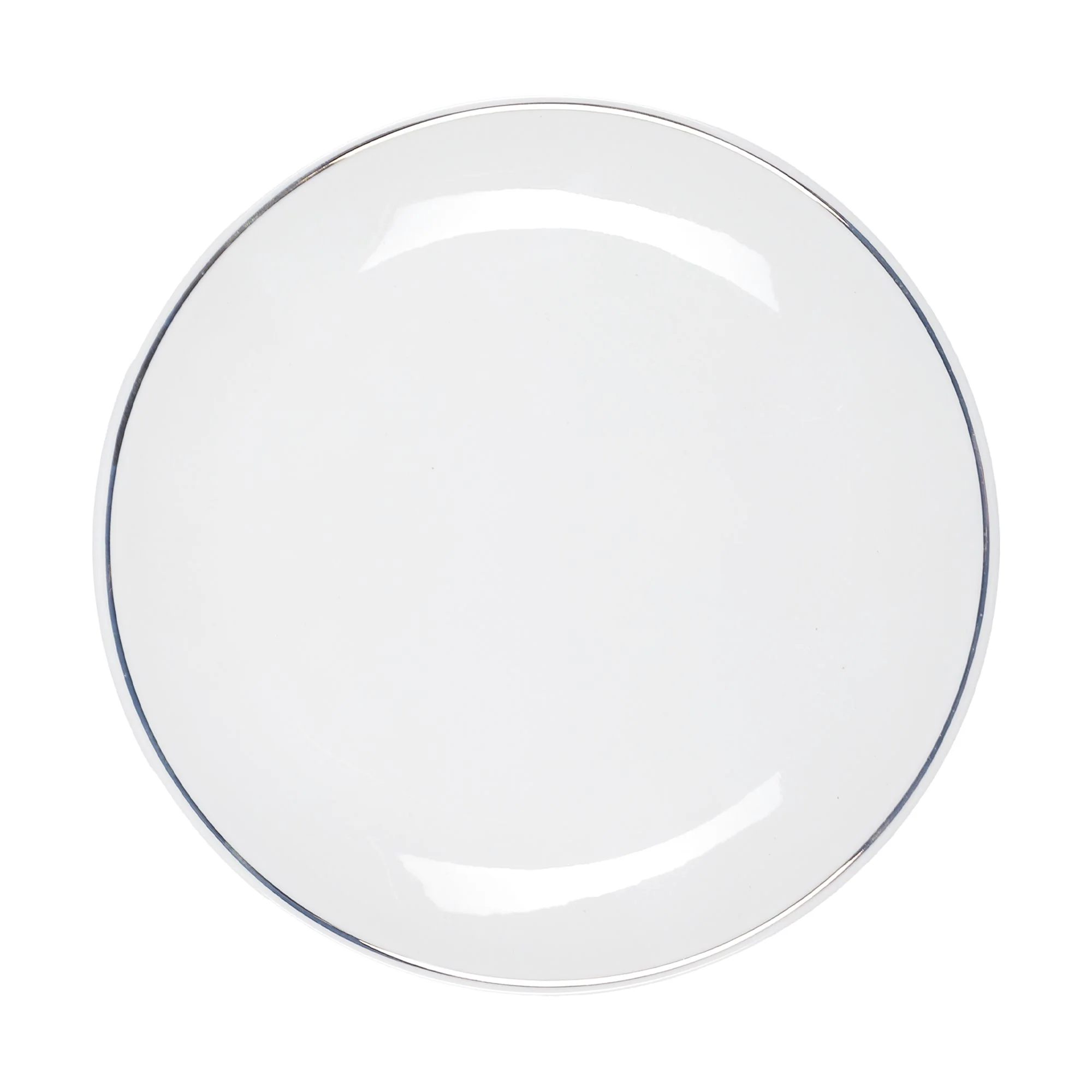 Assiette à dessert avec bordure dorée porcelaine