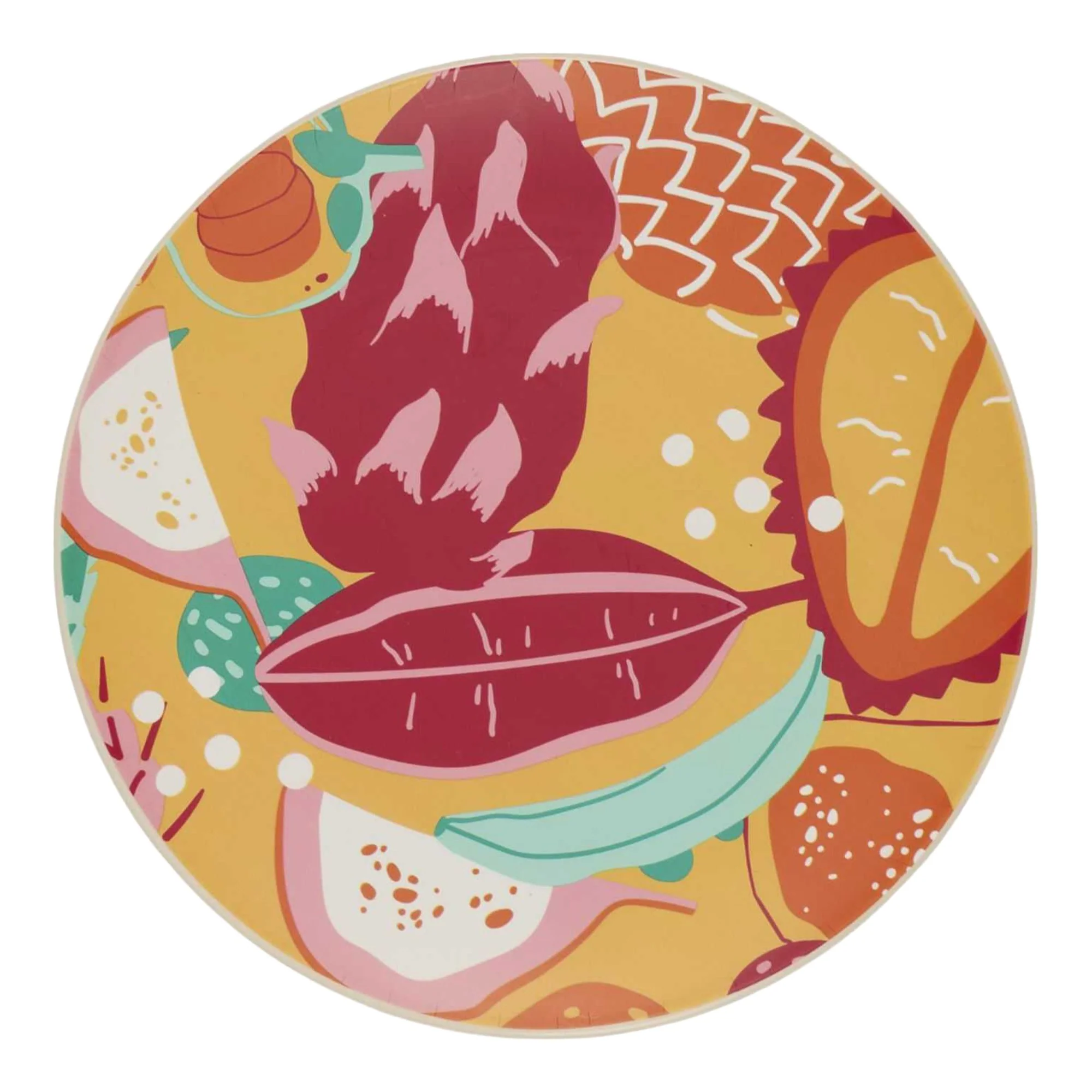 ASSIETTE PLASTIQUE GOURMANDE MULTICOULEUR 20CM - Image 2