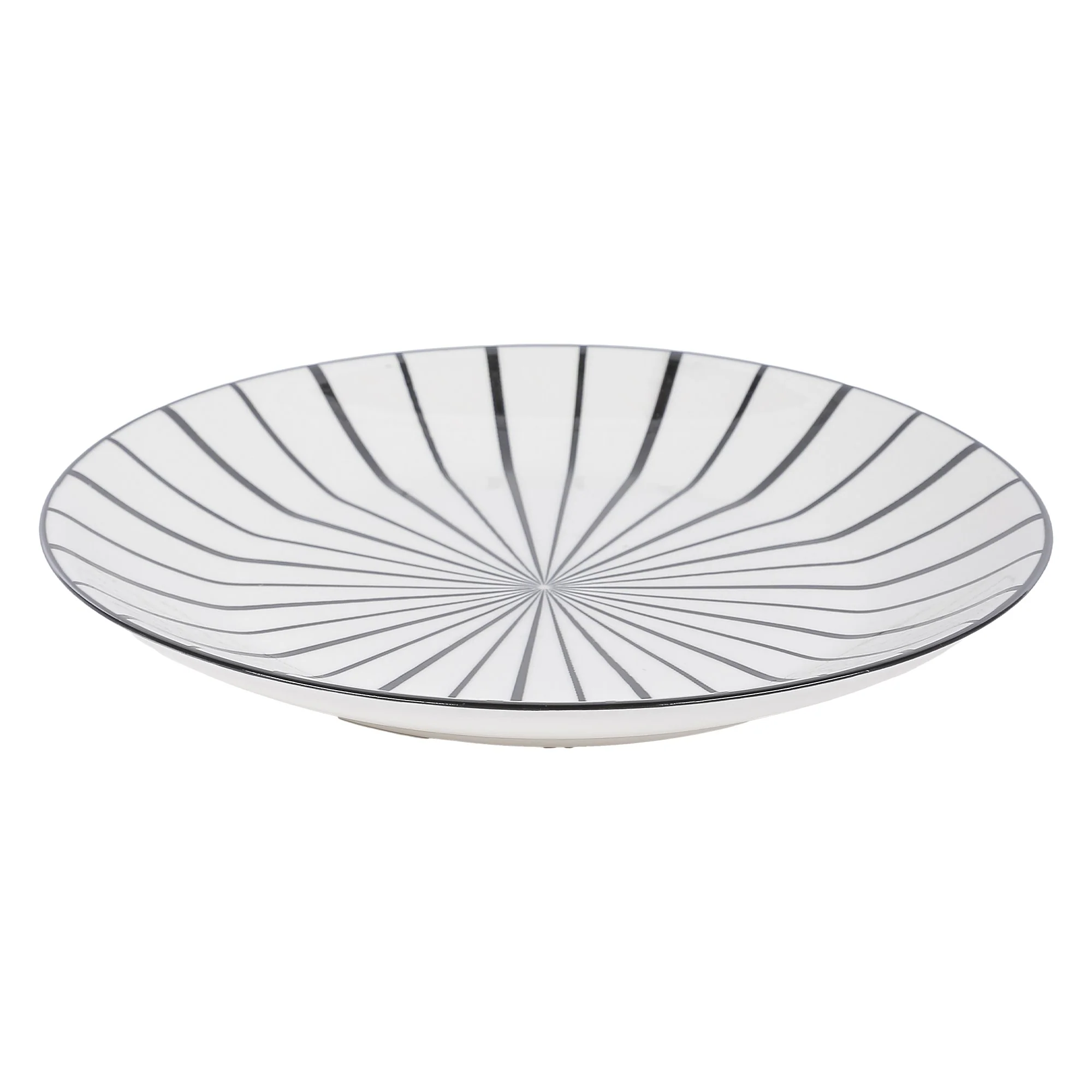 Assiette plate dolomite  - Noir