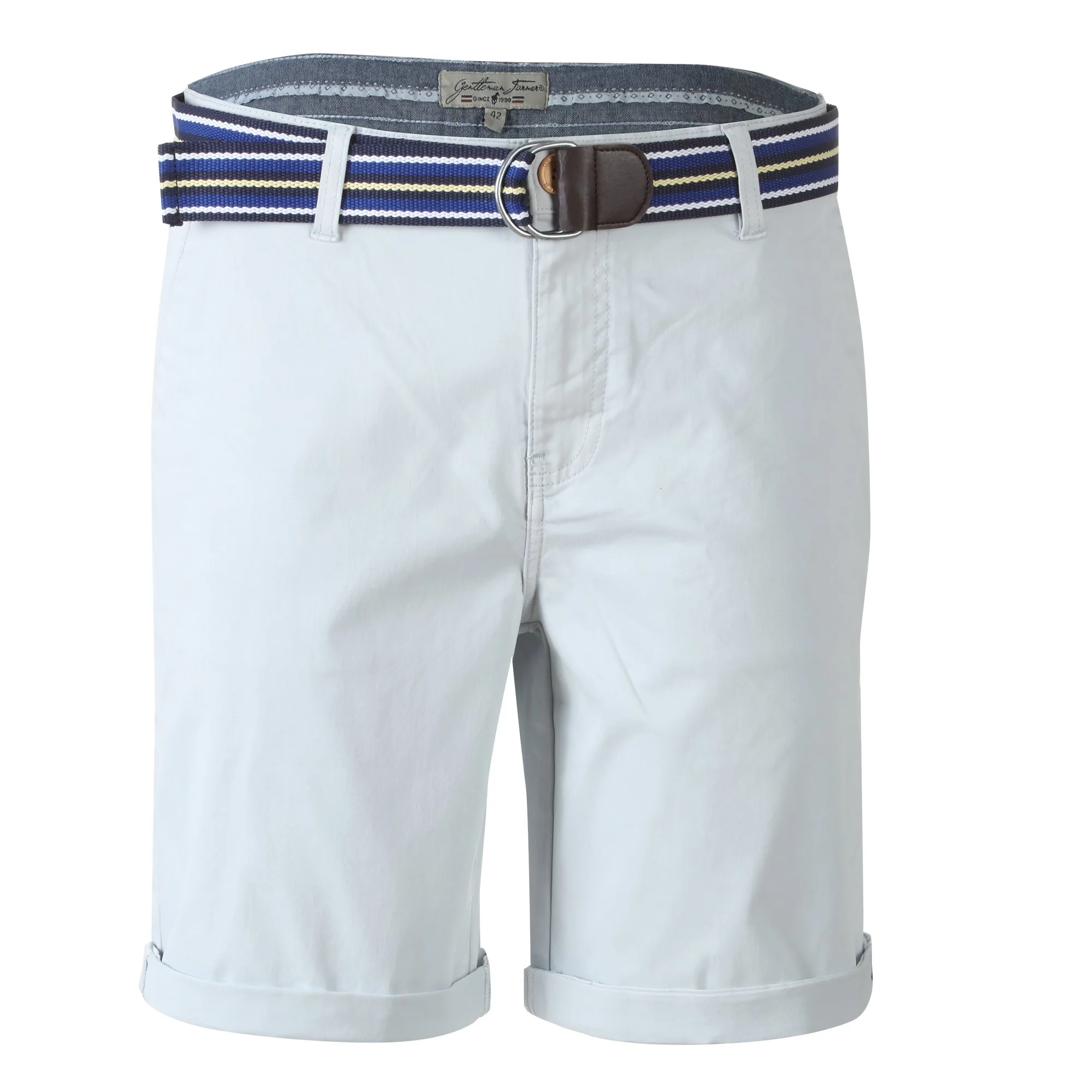 Bermuda en satin avec ceinture  - Blanc