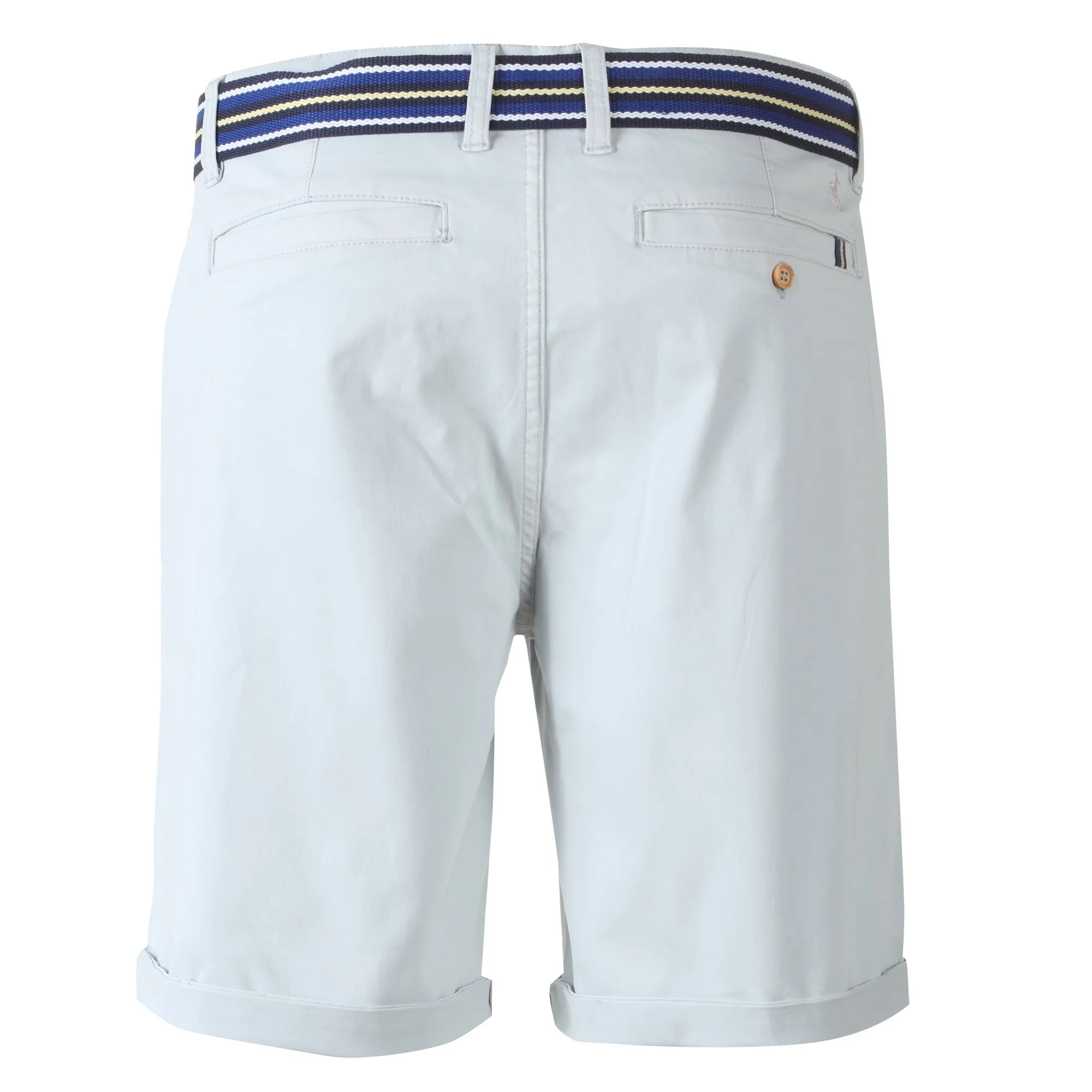 Bermuda en satin avec ceinture  - Blanc - Image 2