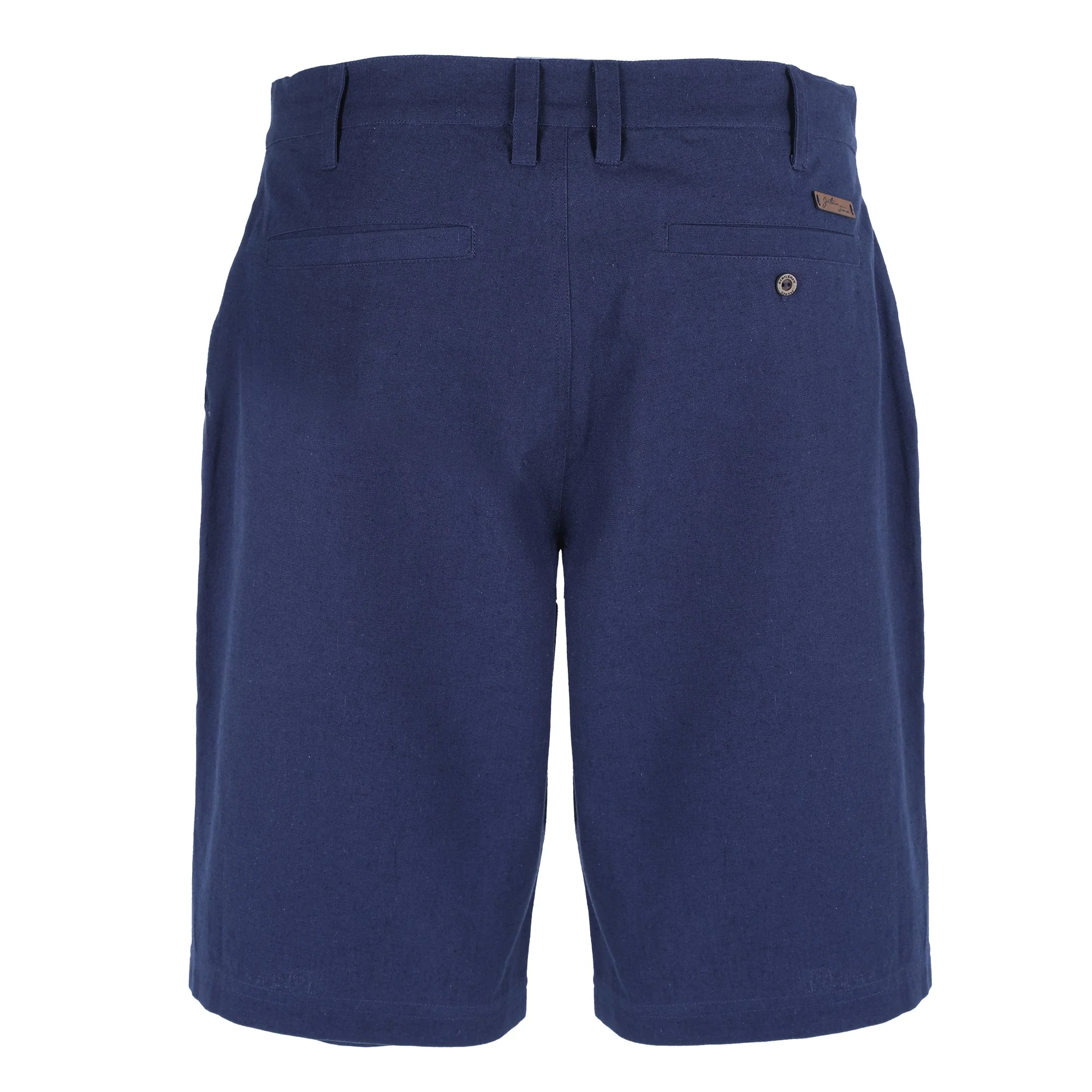 Bermuda lin et coton  - Bleu foncé - Image 2
