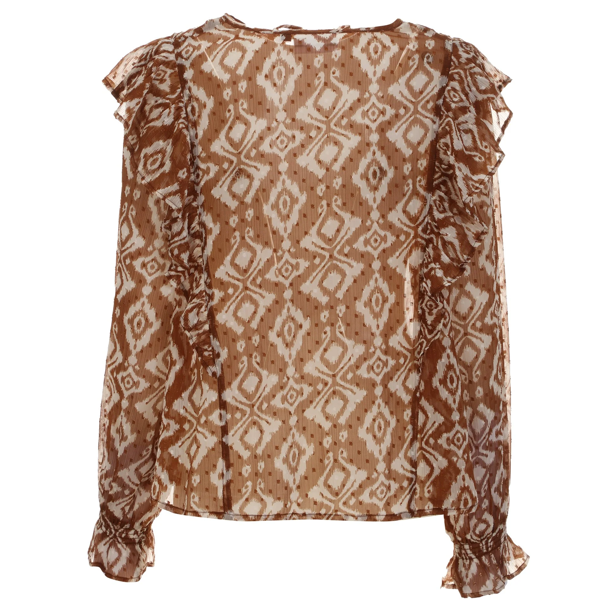 Blouse imprimé - Marron - Image 2