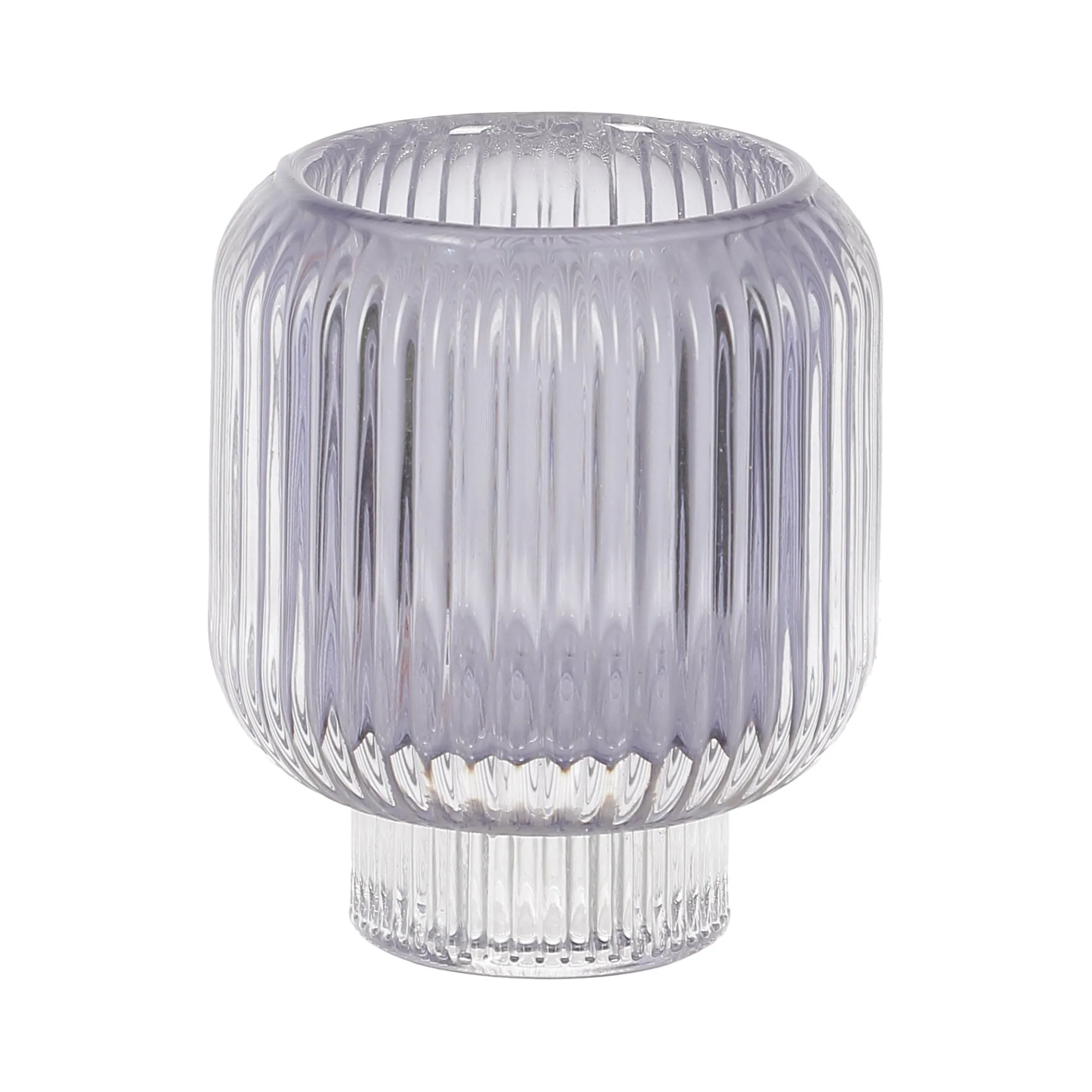 Bougeoir en verre  - Violet - Image 3