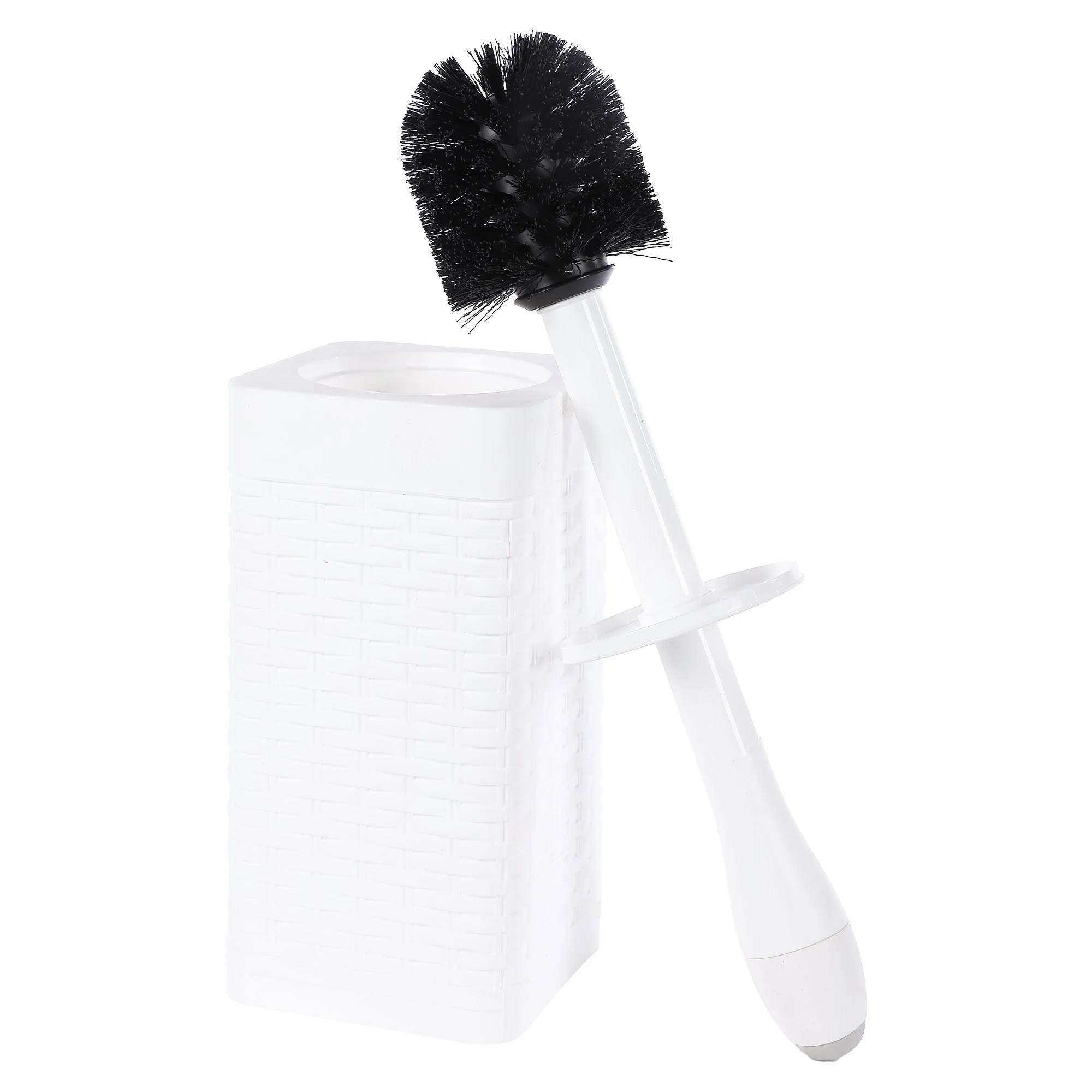Brosse WC Carrée avec réservoir + support - Blanc - Image 3