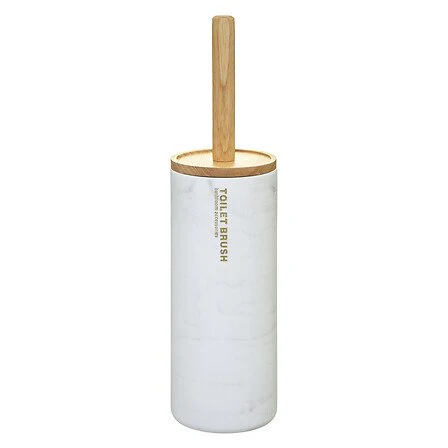 Brosse WC effet marbre blanc