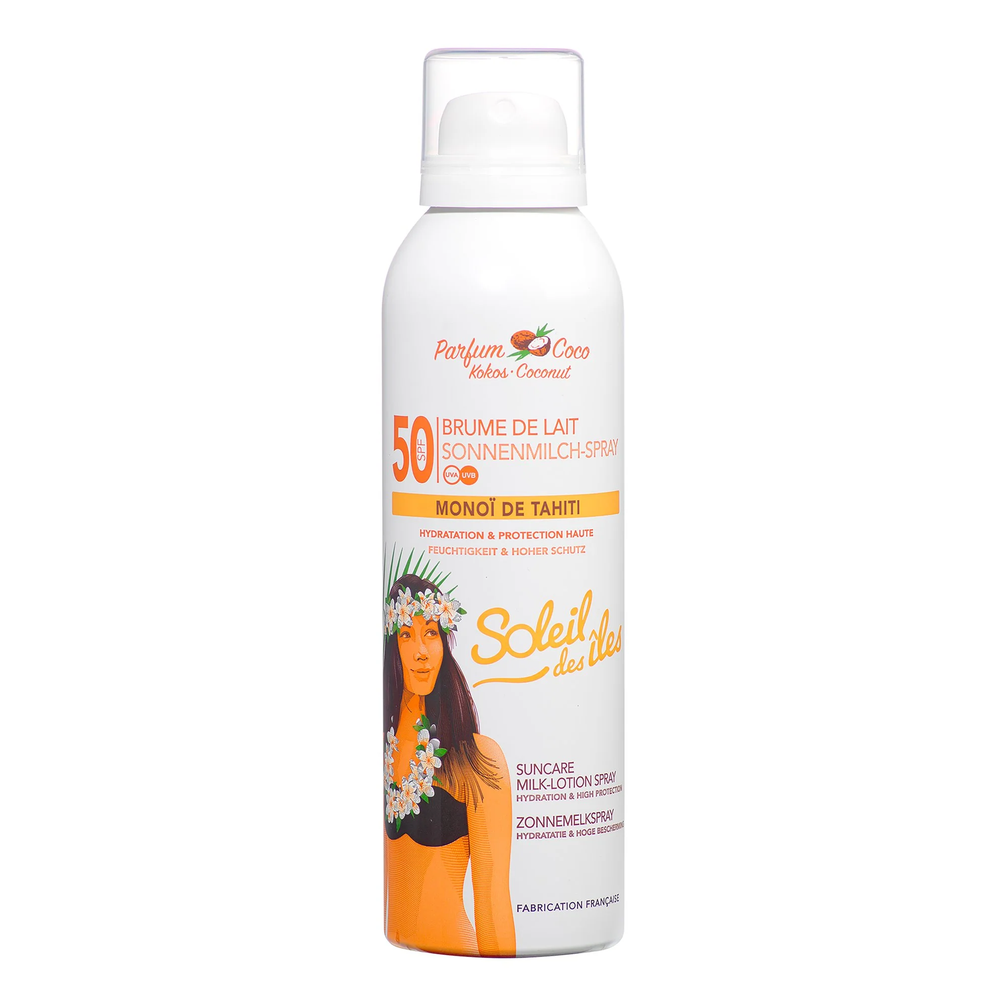 Brume de lait hydratation et protection monoï de Tahiti SPF 50