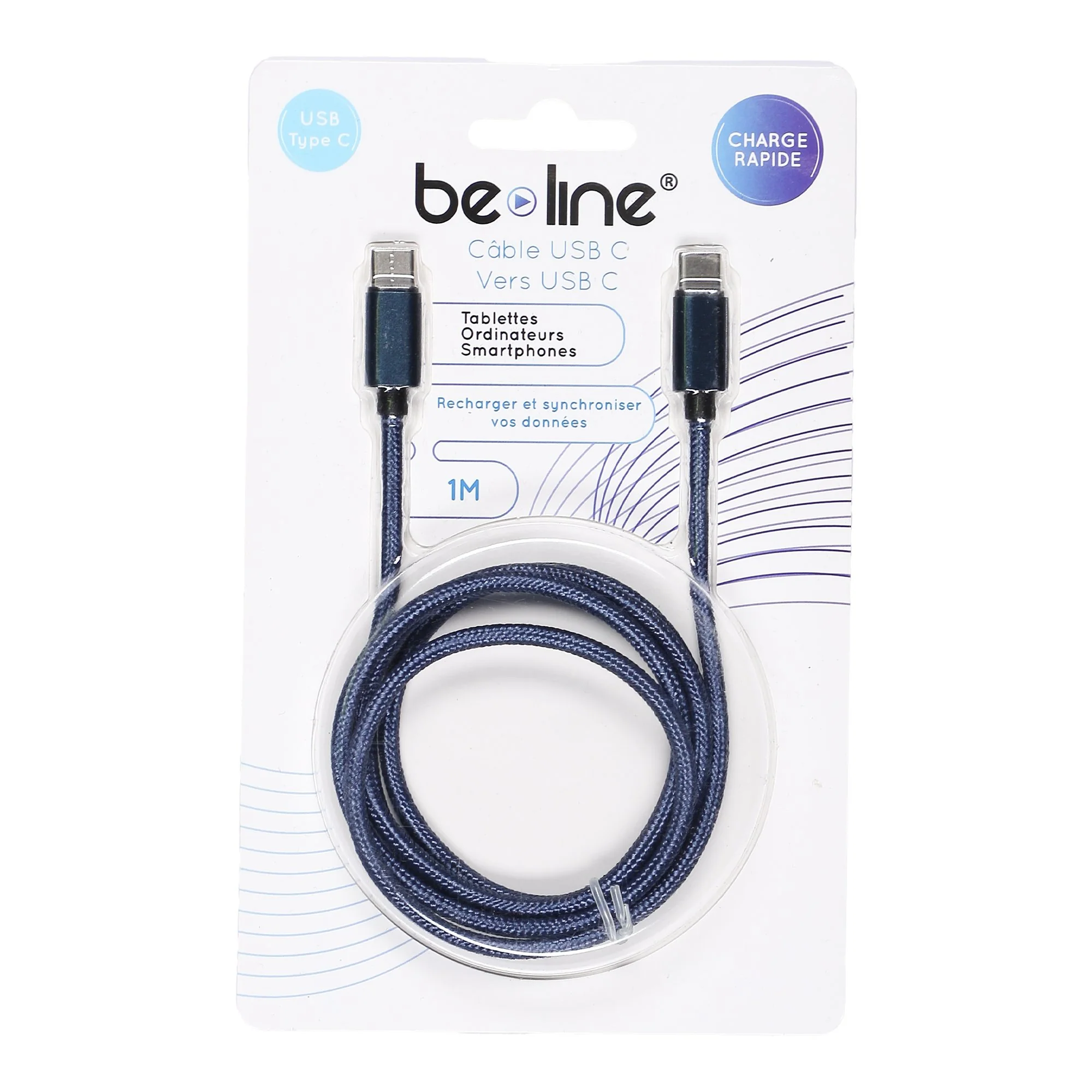 Câble de charge USB C vers type C 1m