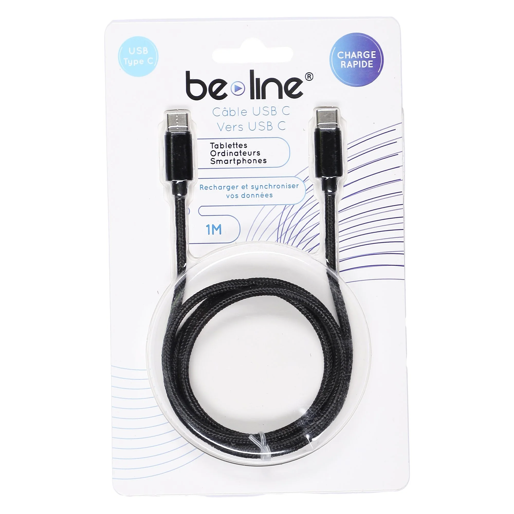 Câble de charge USB C vers type C 1m - Image 2