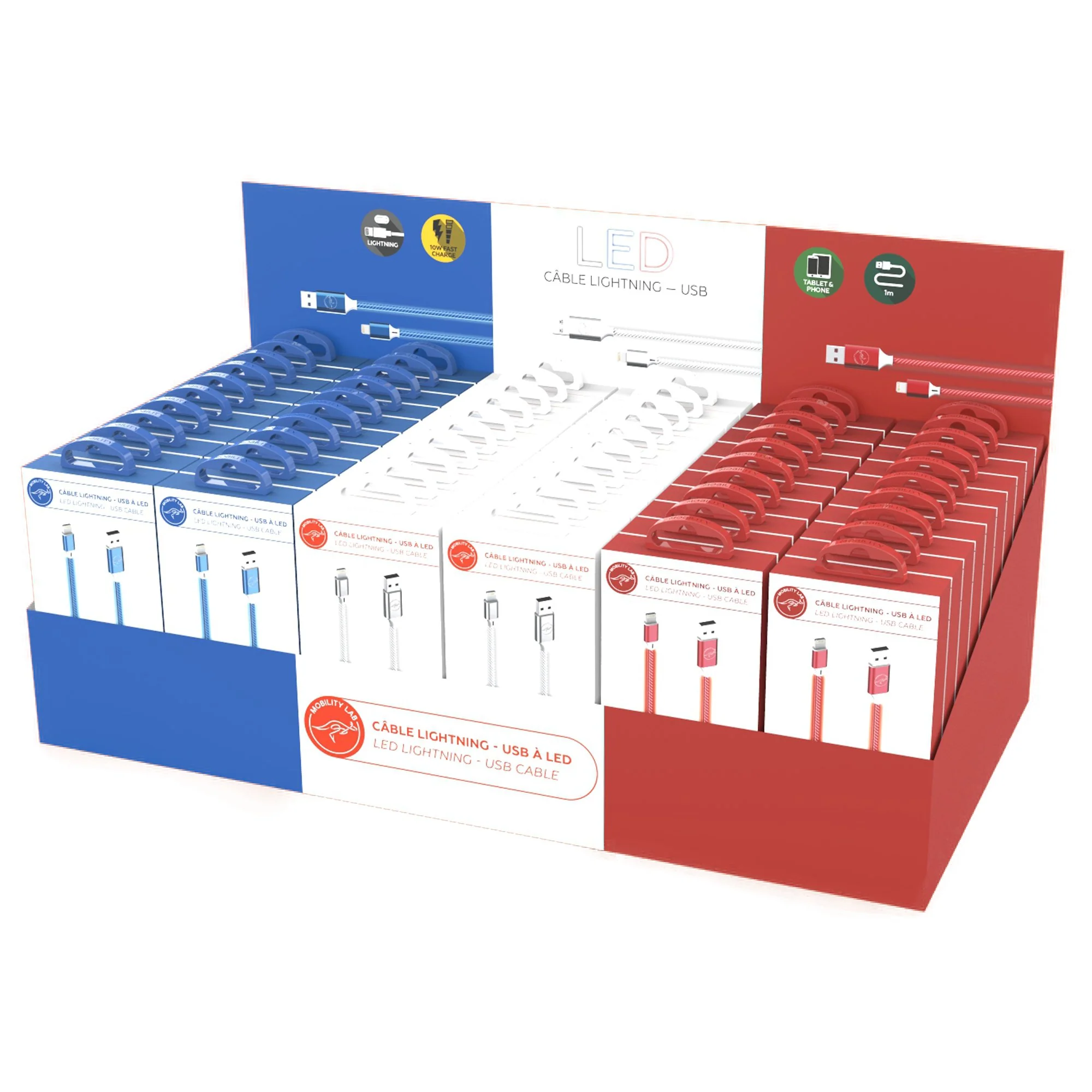 CABLES DE CHARGE TYPE C VERS LIGHTNING NEON 1M - Image 3