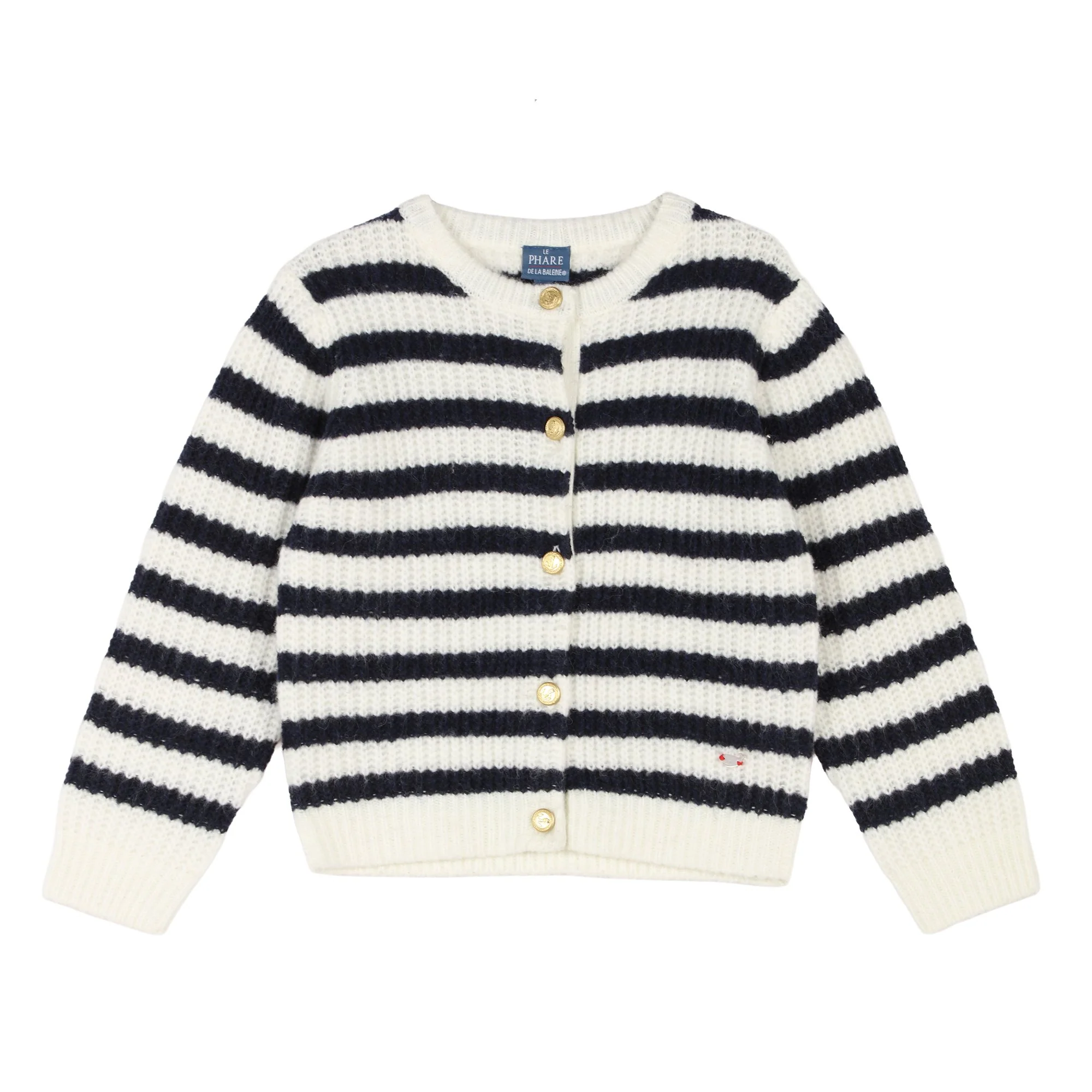 Cardigan boutons dorés 3-12 ans  - Beige