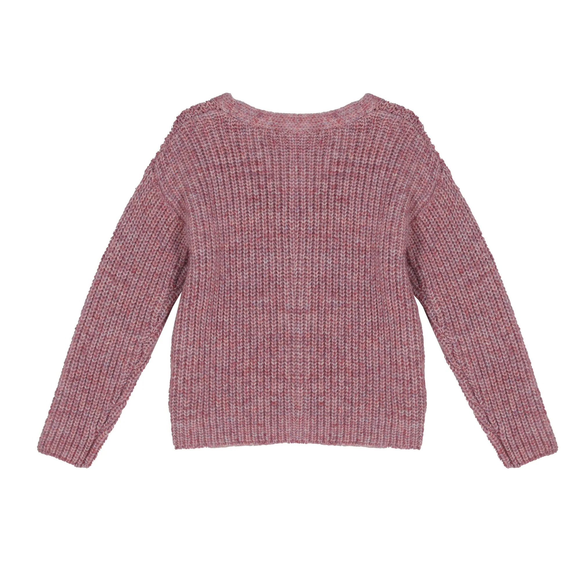 Cardigan col V 3/12 ans - Violet - Image 2