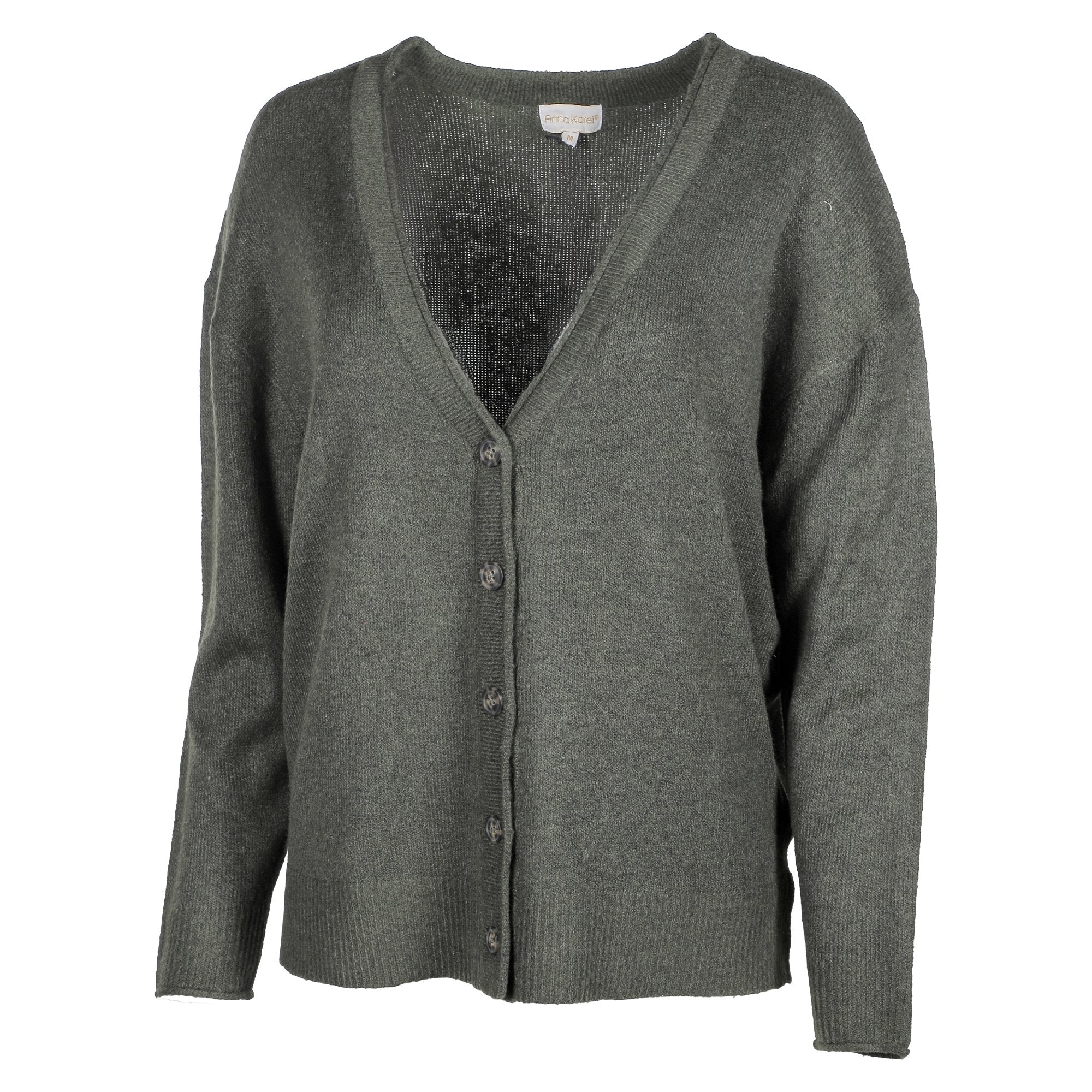 Cardigan en maille  - Kaki - Image 2