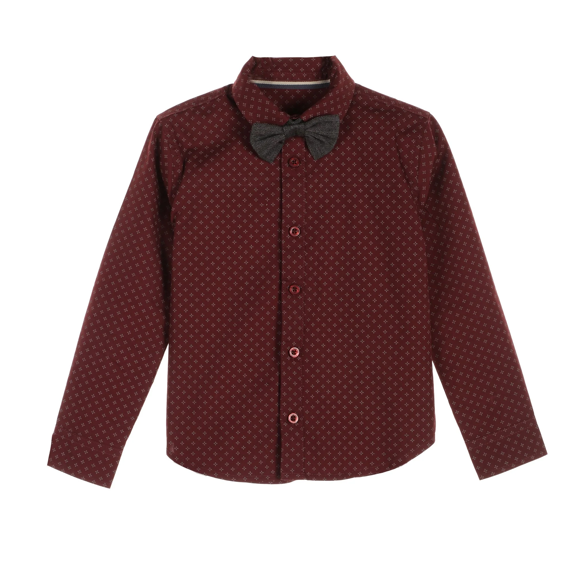 Chemise avec nĆud papillon 3/12 ans - Rouge - Image 2