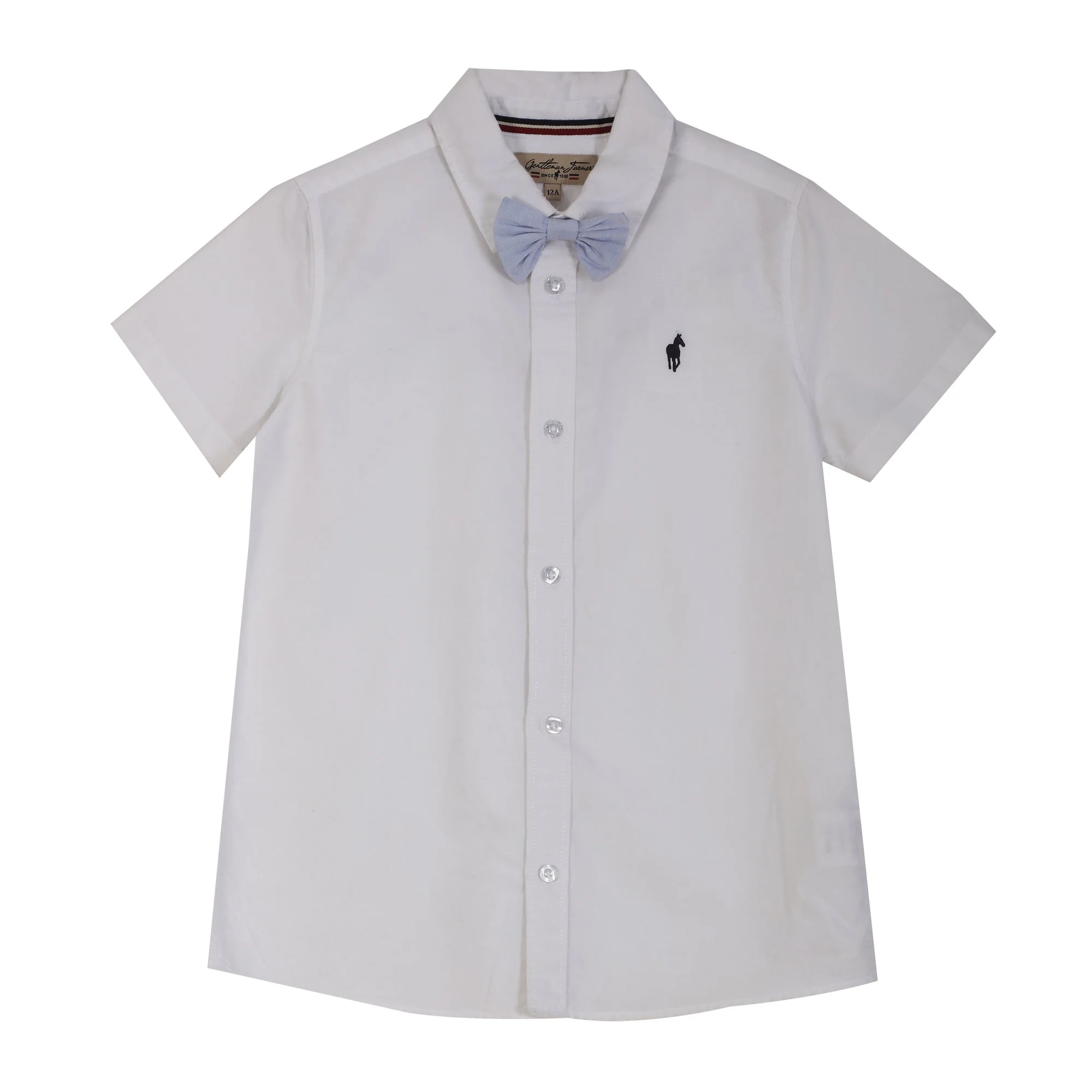 Chemise avec nœud papillon - Blanc
