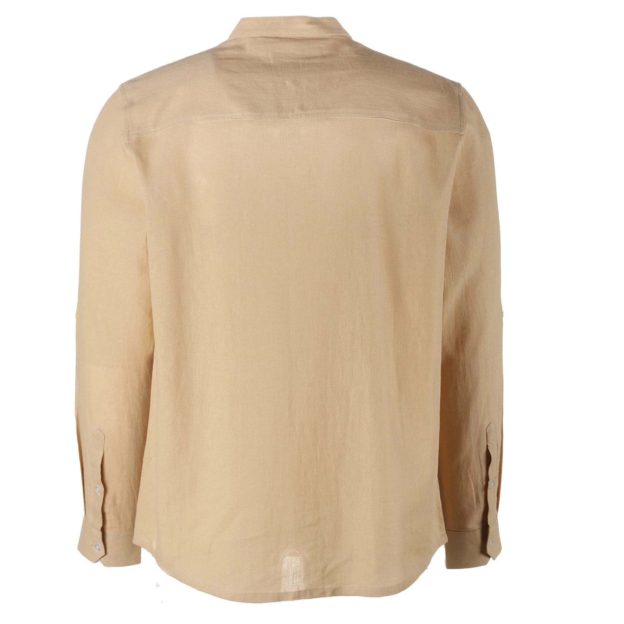 Chemise col mao - Beige - Image 2