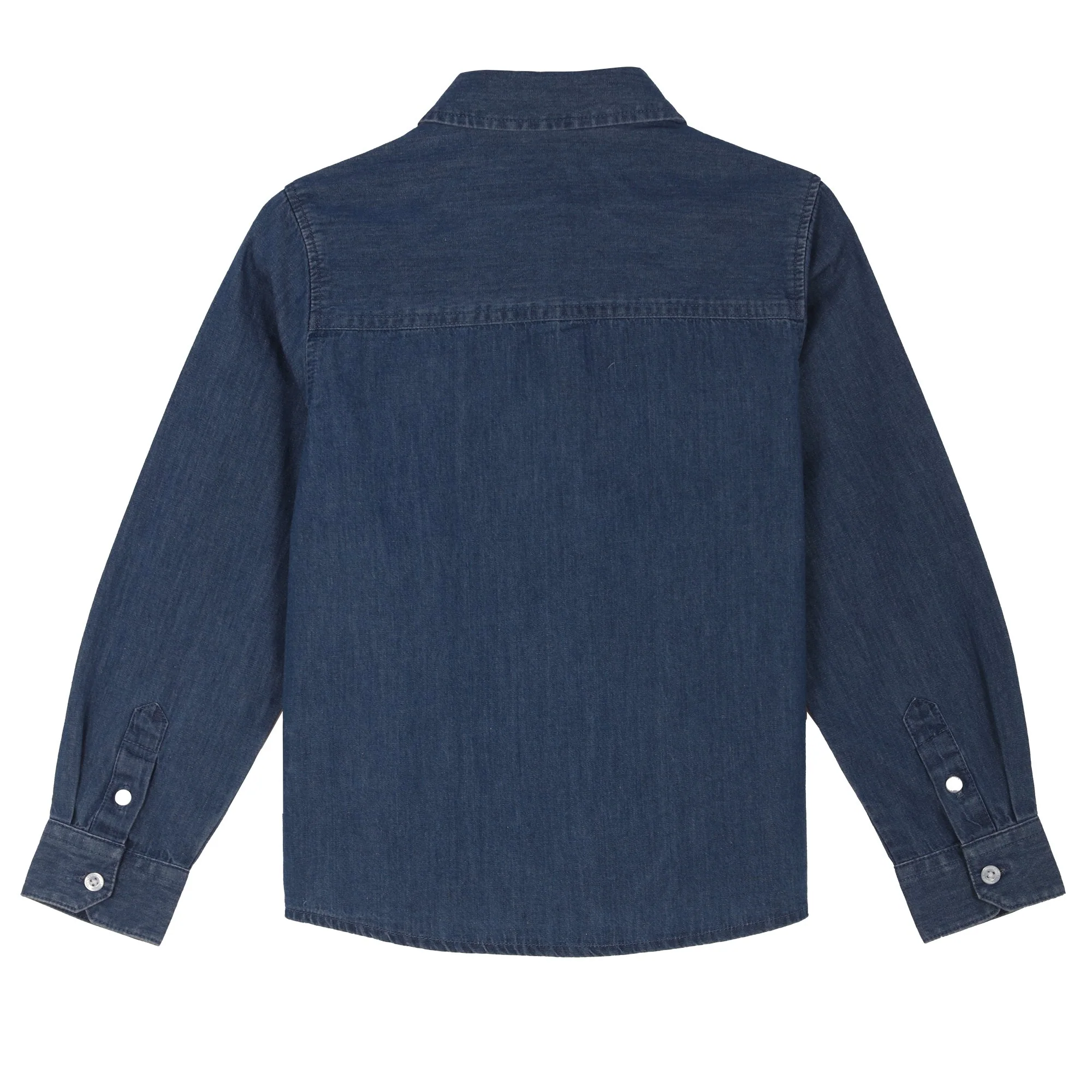 Chemise manches longues avec broderie 3/12 ans - Blanc - Image 6