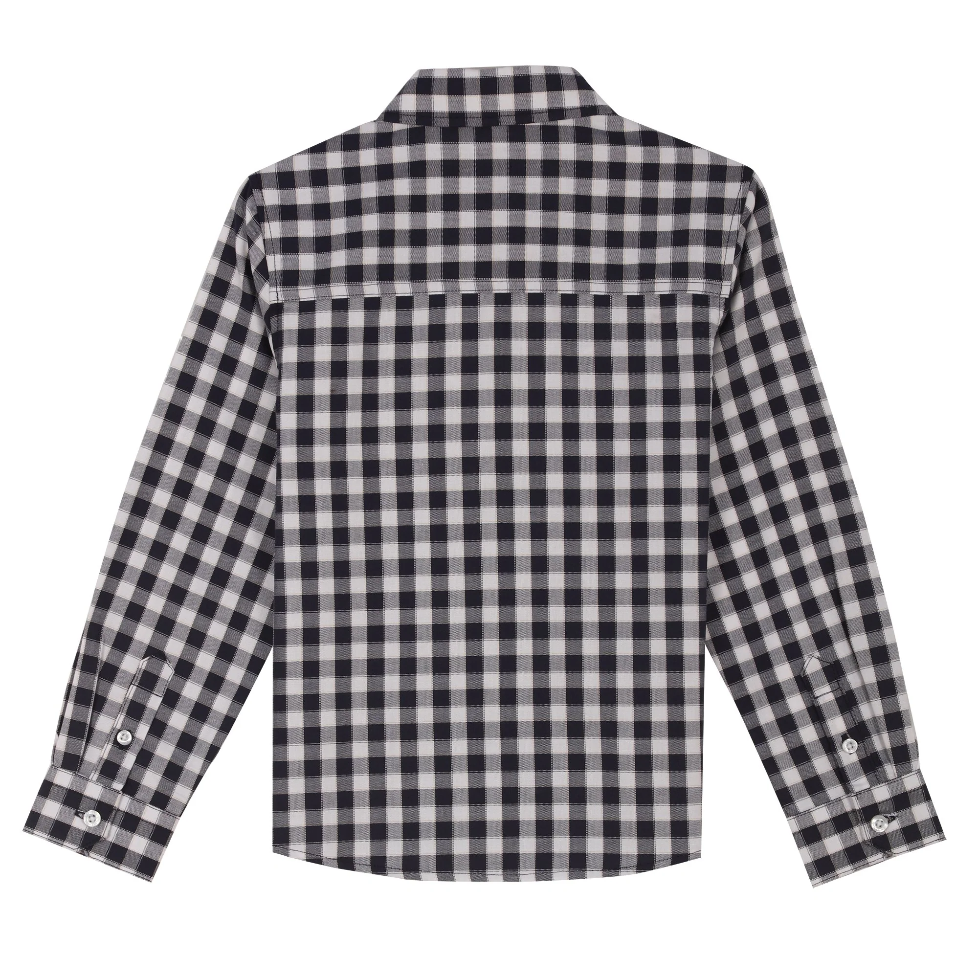 Chemise manches longues avec broderie 3/12 ans - Bleu - Image 4