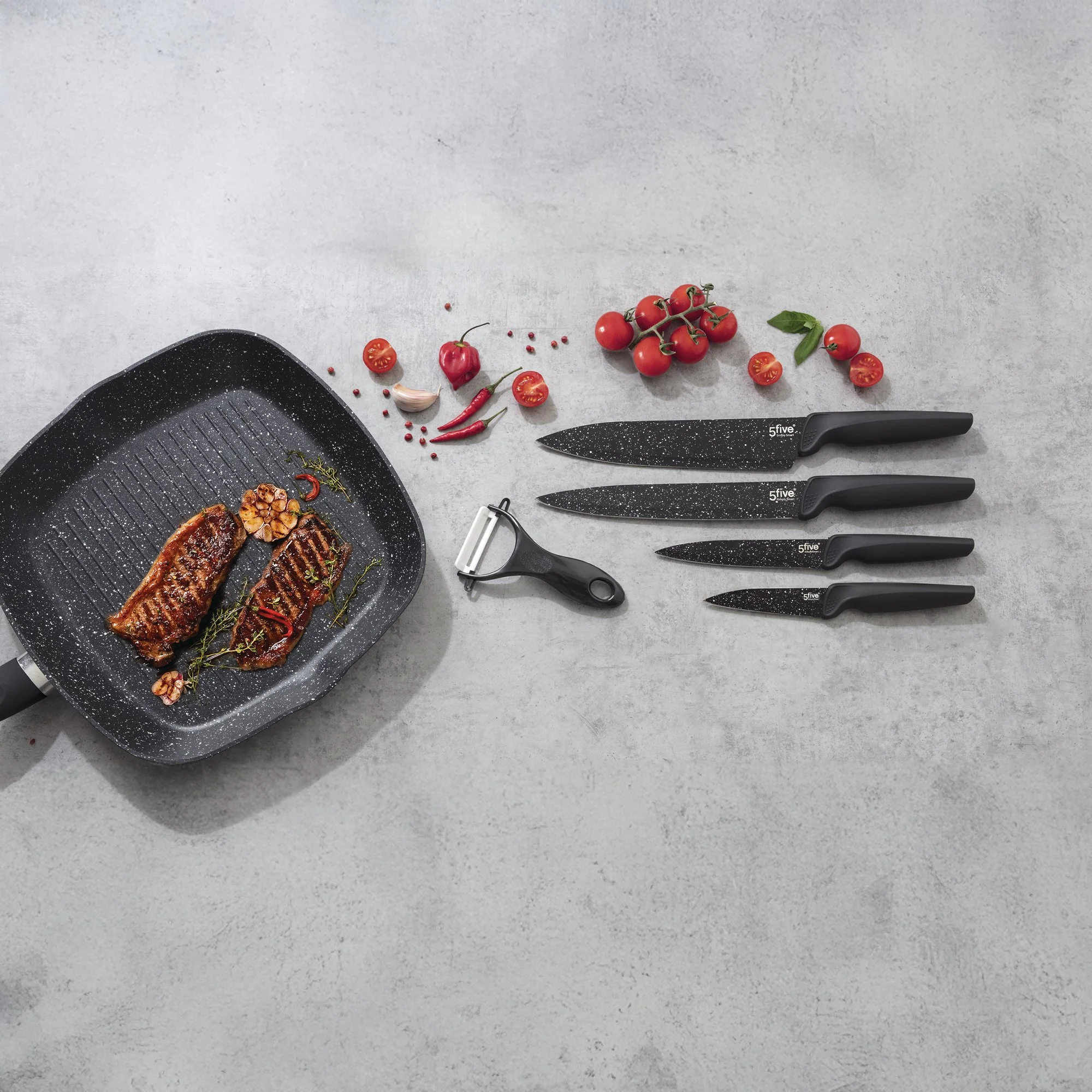 Coffret de 4 couteaux en inox + 1 économe - Image 3