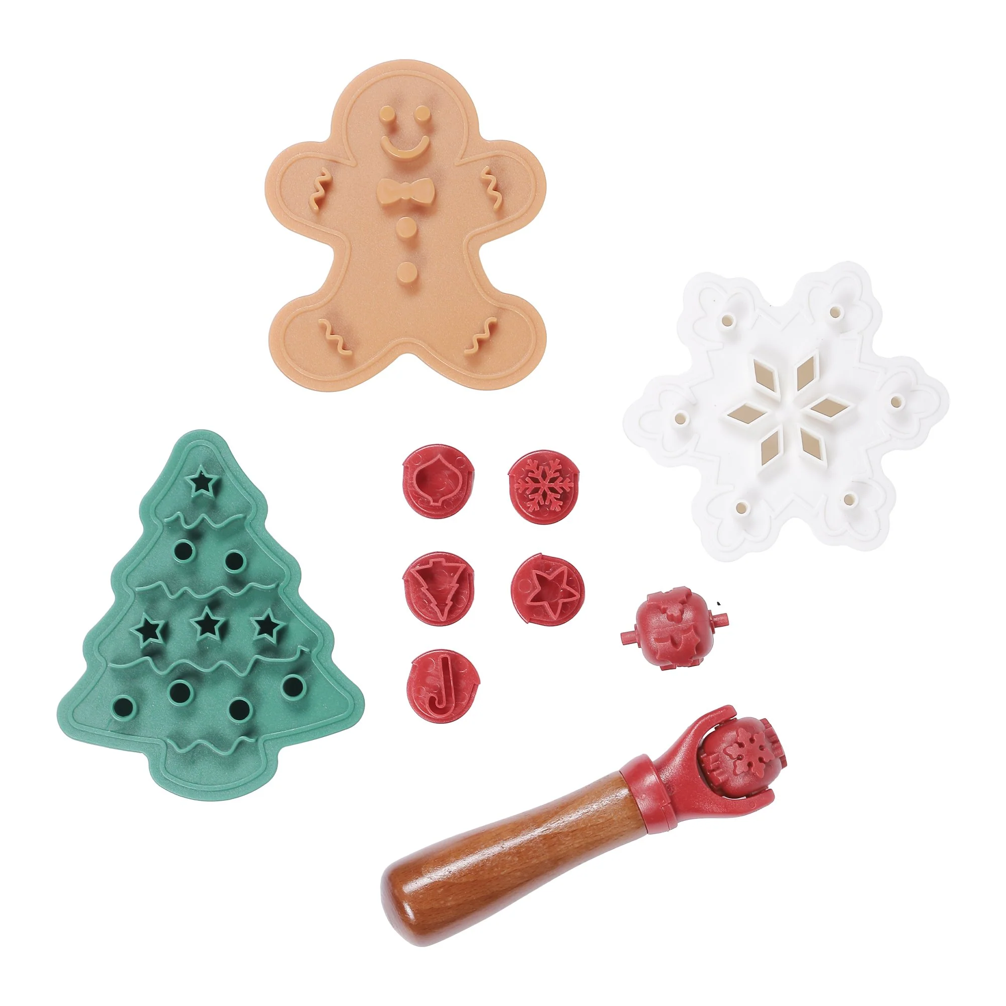 Coffret de tampon en silicone + emporte pièces Noël
