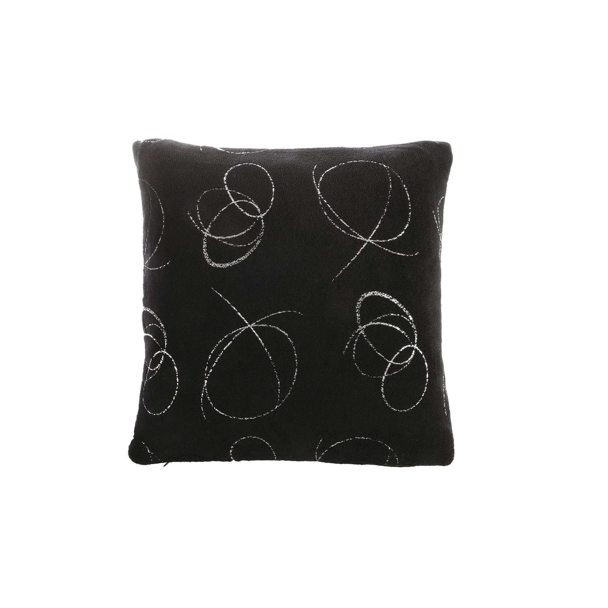 Coussin motifs ronds métalliques - Gris - Image 5