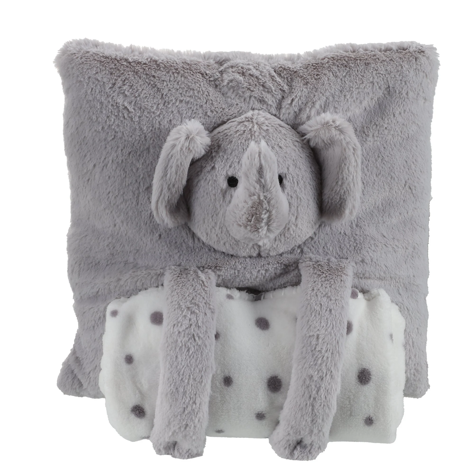 Coussin + plaid intégré animal  - Gris - Image 5