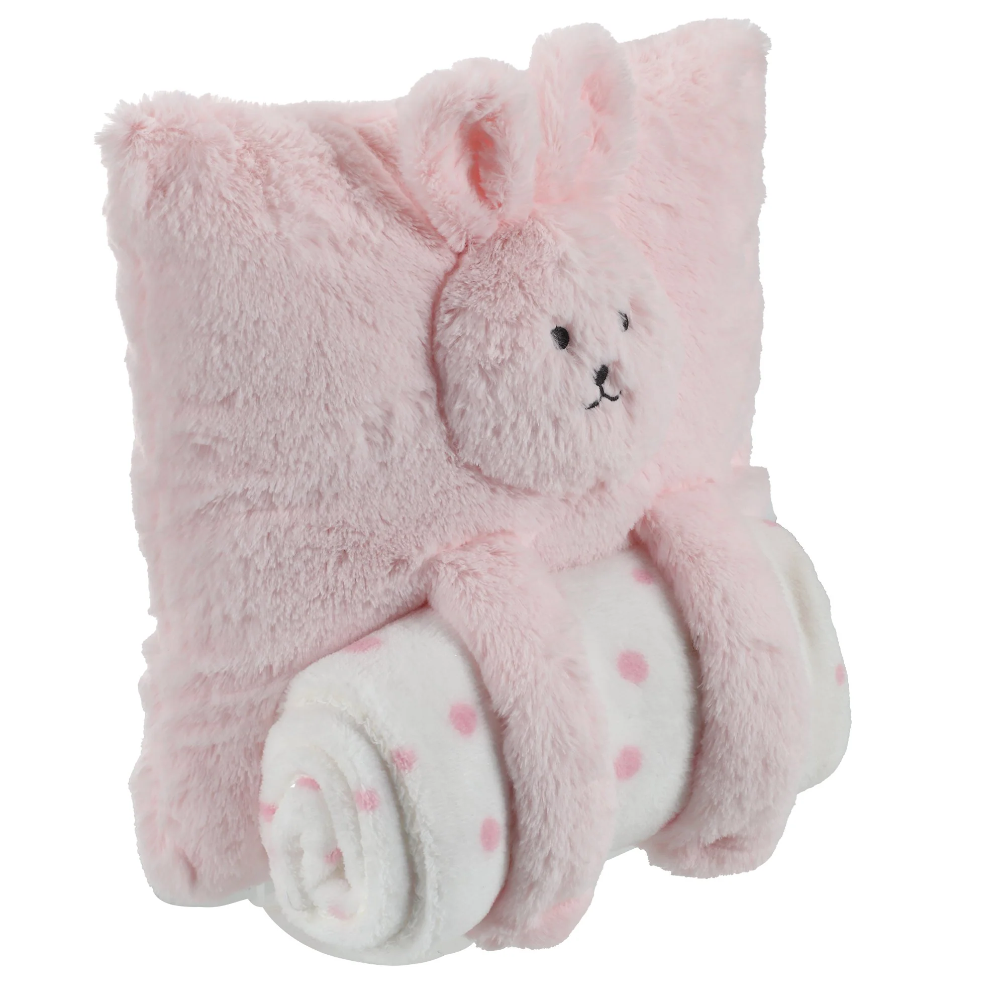 Coussin + plaid intégré animal  - Rose - Image 2