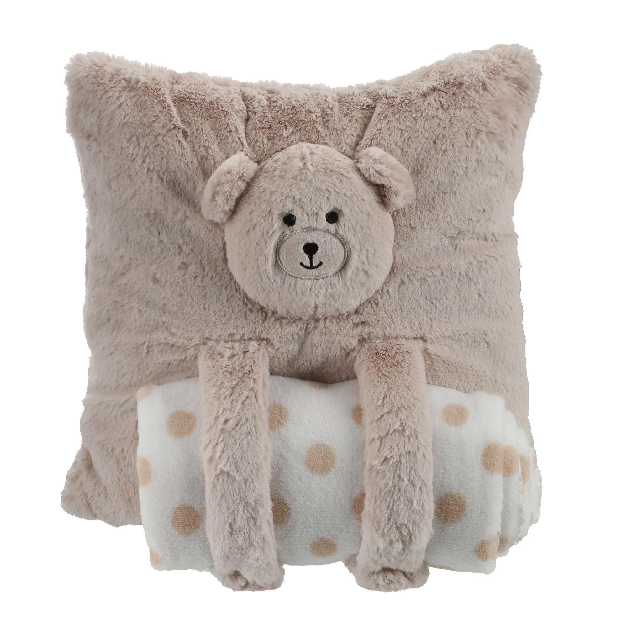 Coussin + plaid intégré animal  - Rose - Image 3