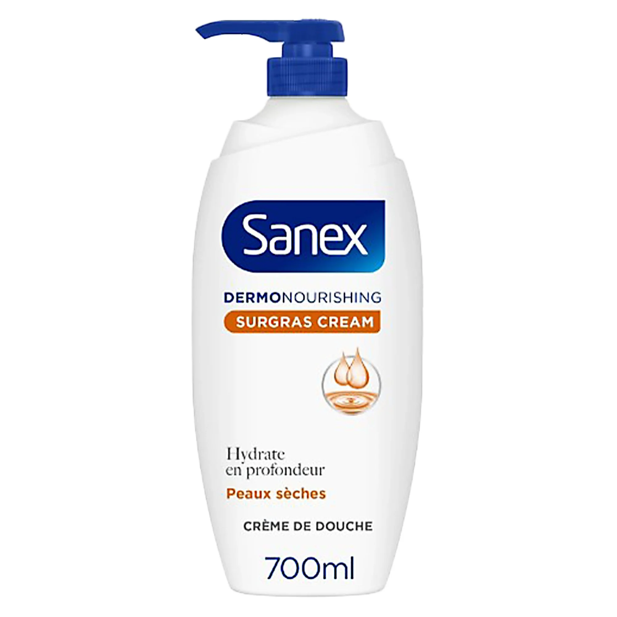 Crème de douche dermo nourishing surgras peaux sèches en pompe