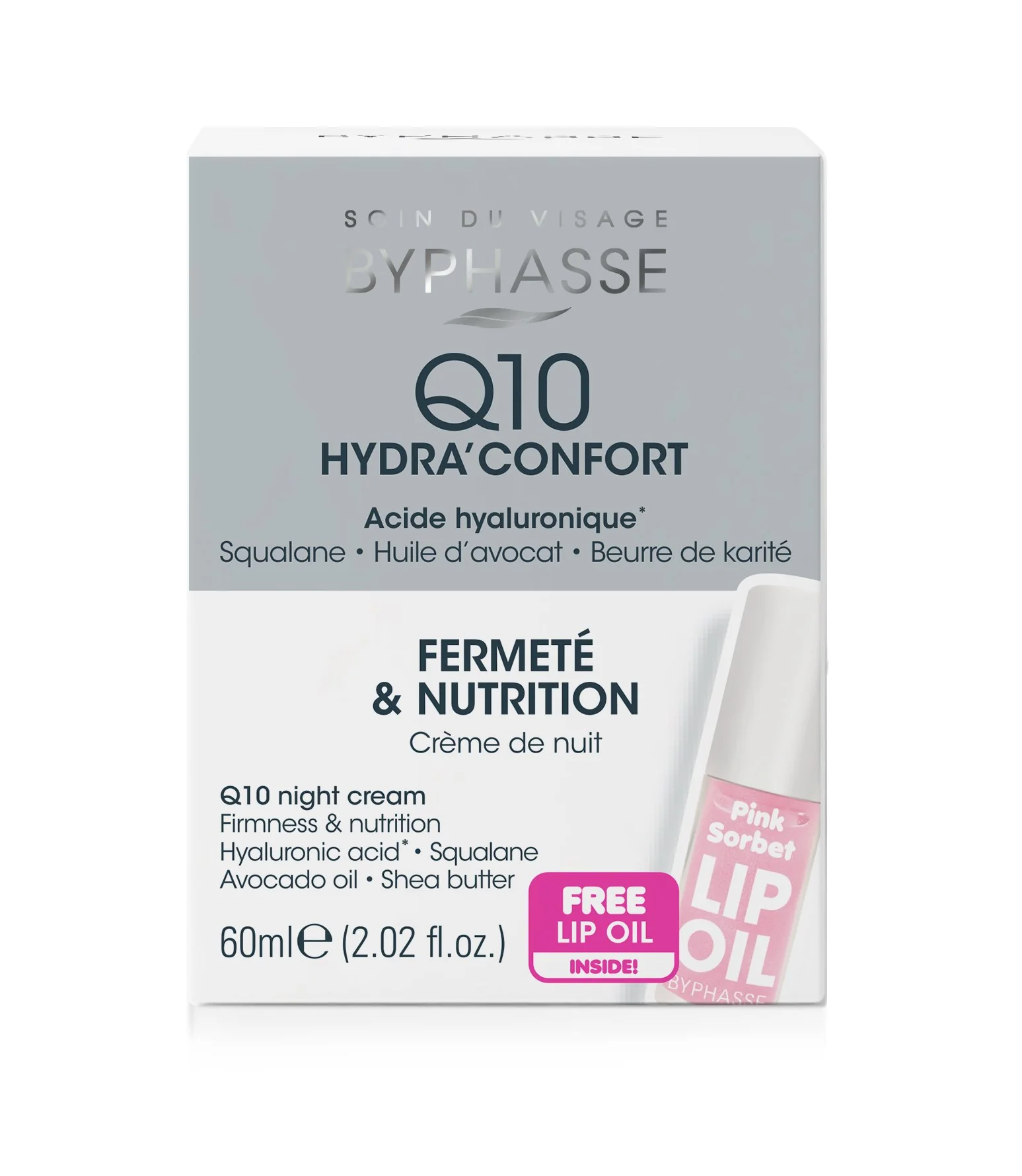 Crème de nuit Q10 lift + huile à lèvre offerte