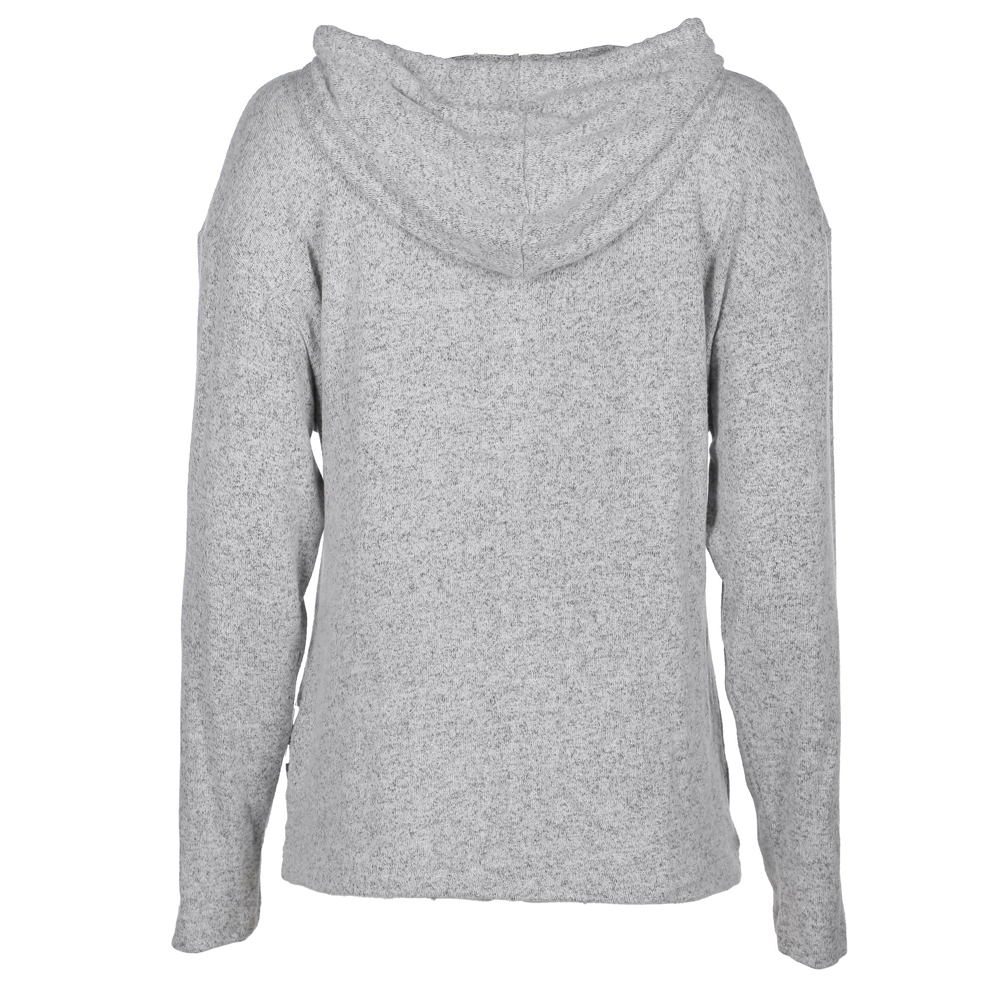 Ensemble haut avec capuche et bas évasé  - Gris - Image 3