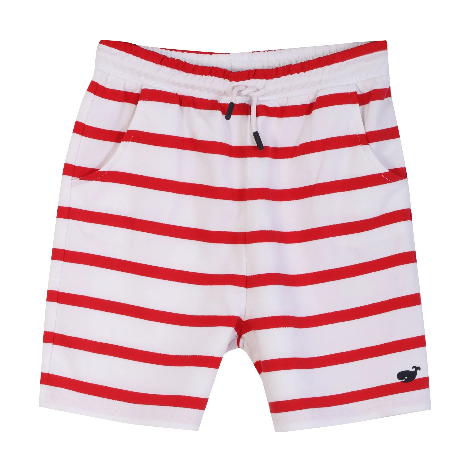 Ensemble Tee-shirt manches courtes + short marinières 3-12 ans  - Rouge - Image 4