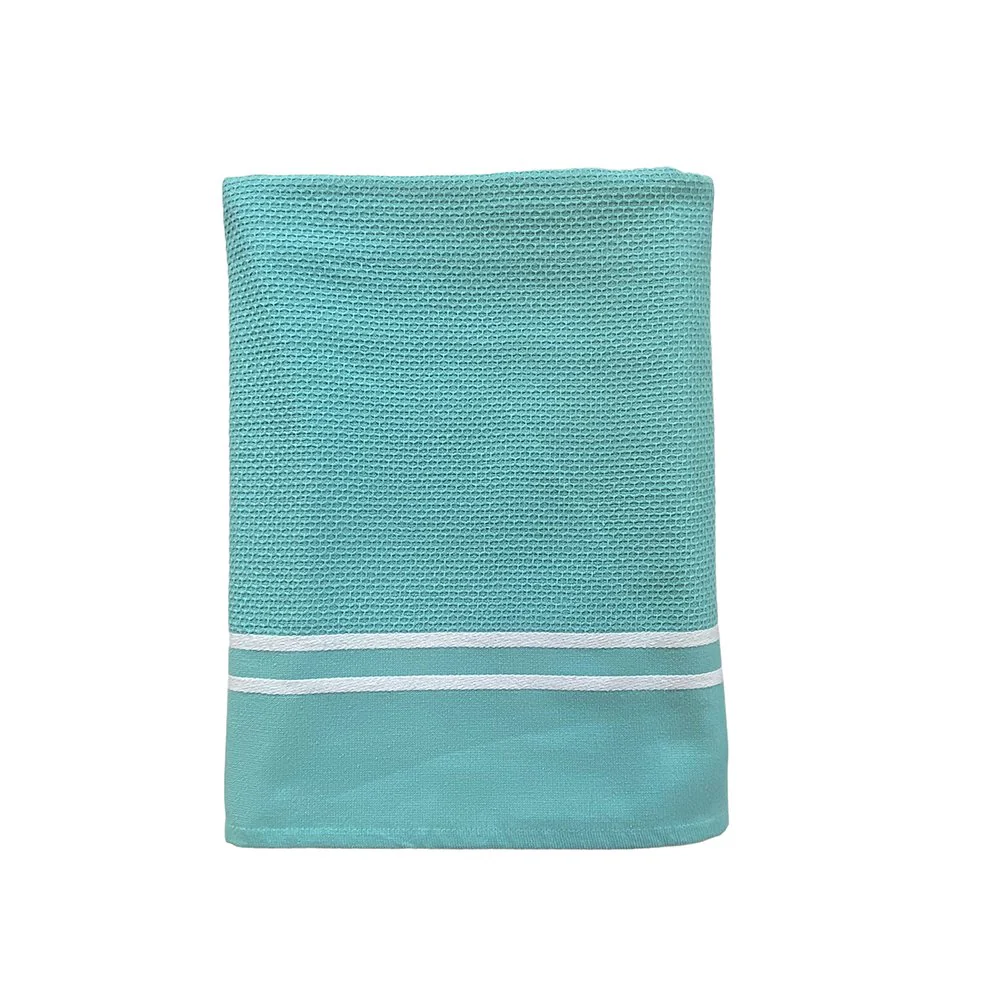 Foutah de plage dos éponge 90x170cm - Bleu foncé - Image 3