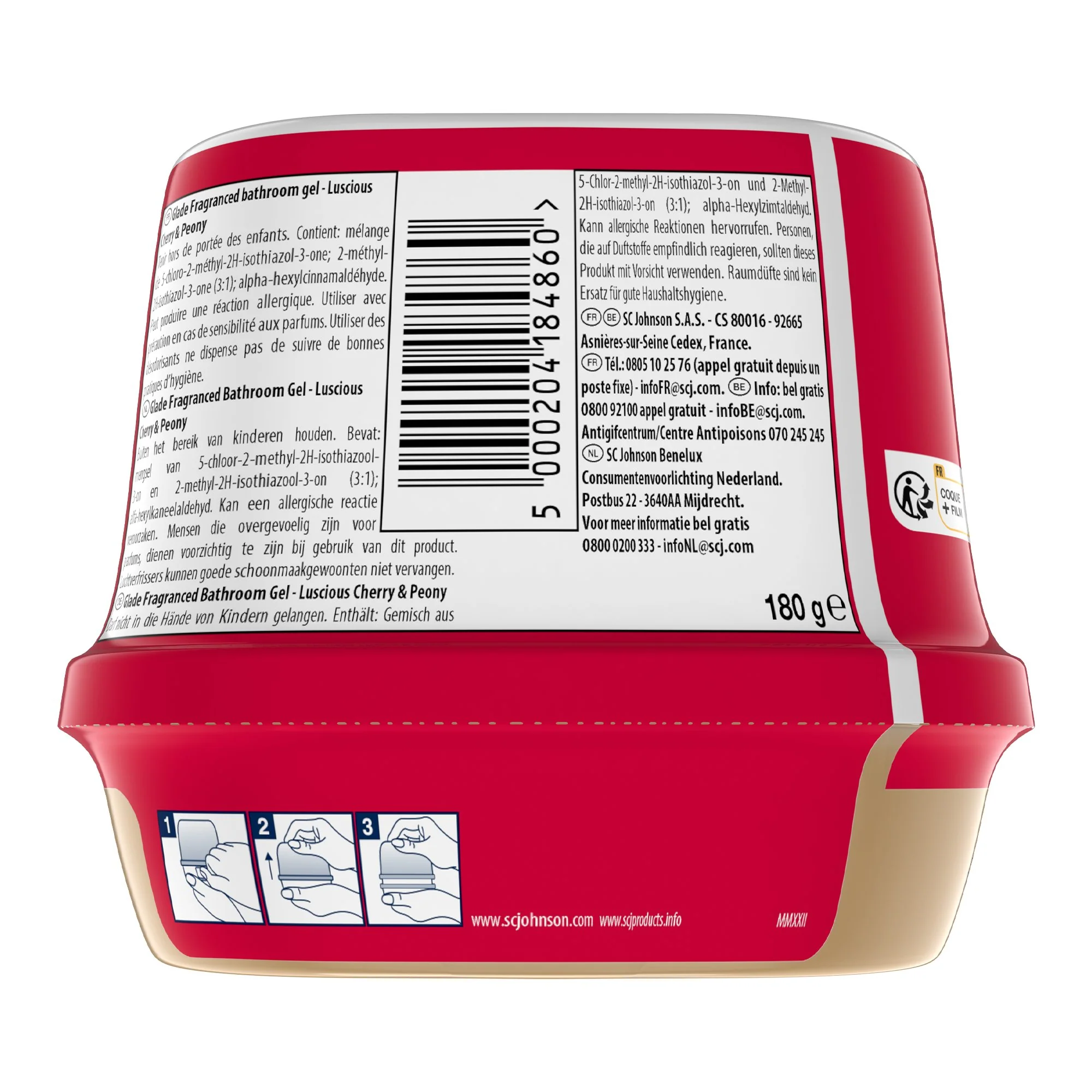 Gel désodorisant WC et salle de bain cerise - Image 2